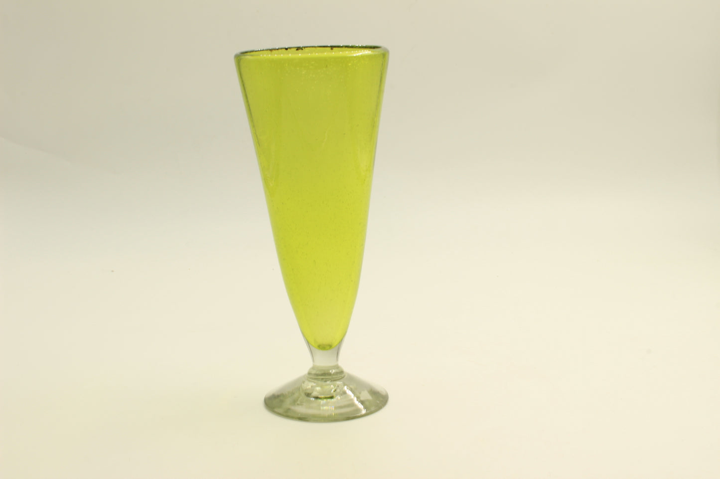 Olive Green Tall Blown Glass Set