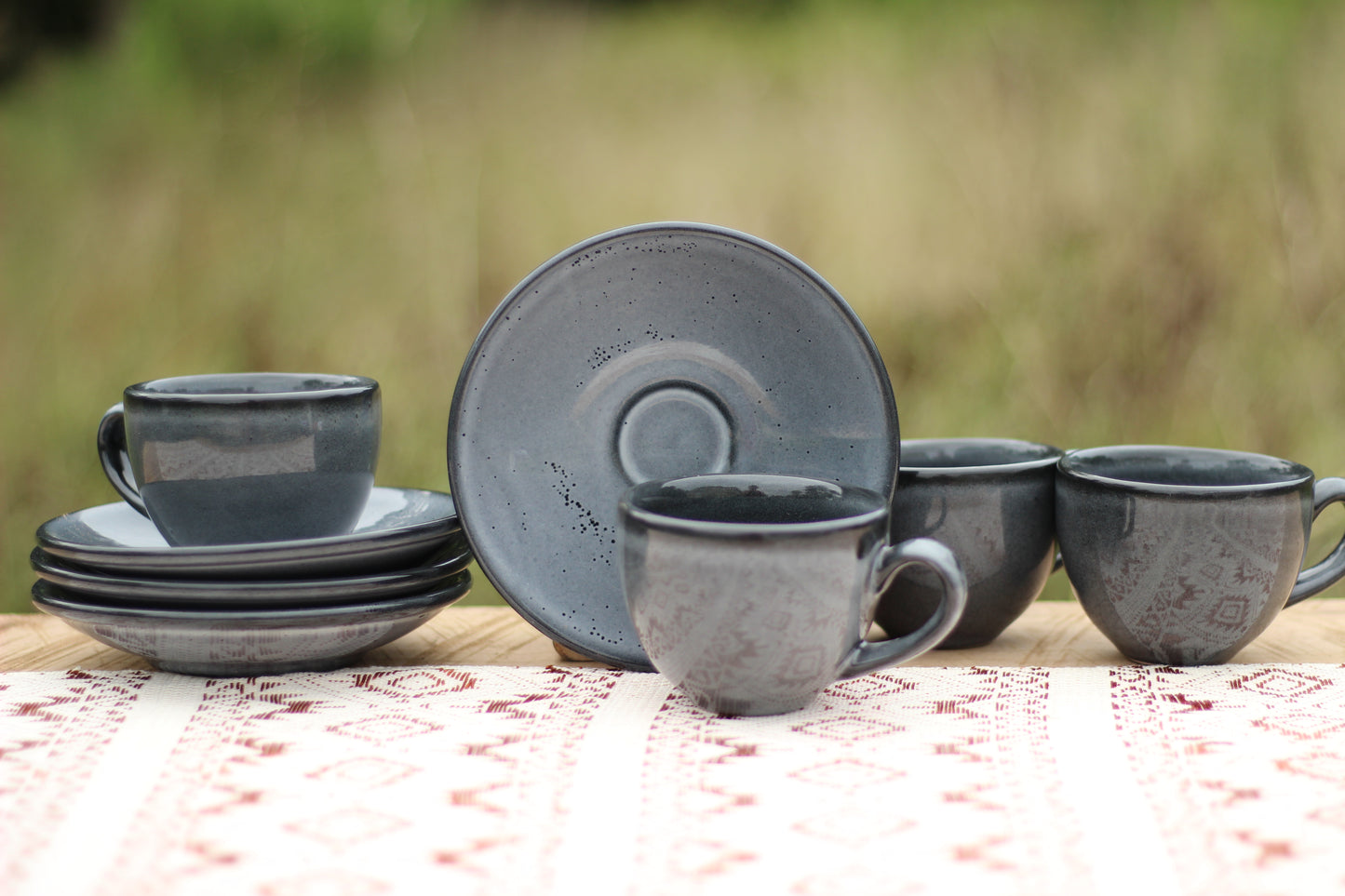 Anfora Denali Grey- Cappuccino Quad Set