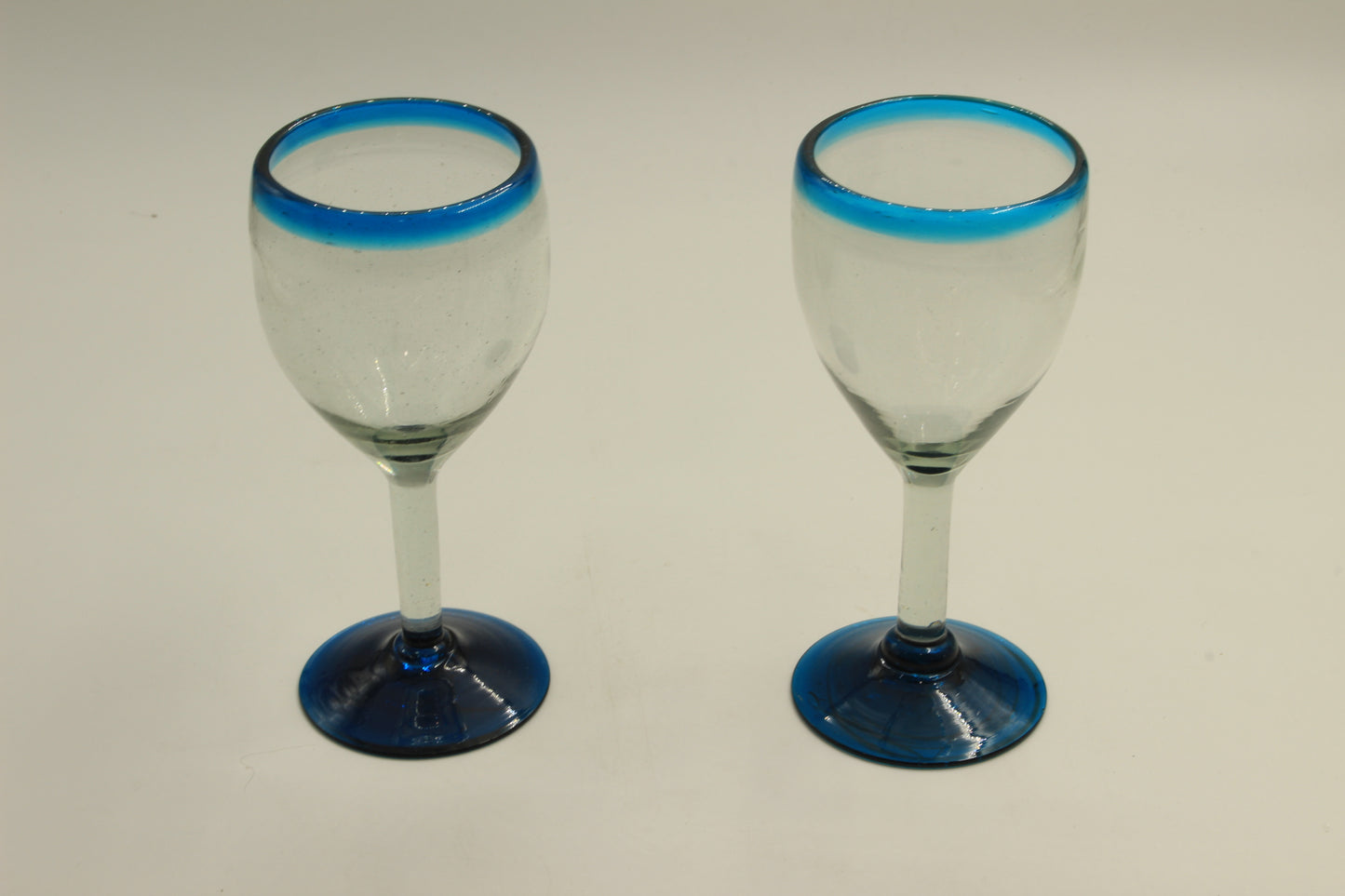Blue Tip Blown Glass Set