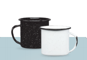 STRAIGHT-SIDED MUG · 8 cm (3.1 in) | 400 mL (13.5 fl oz) · Black Speckled
