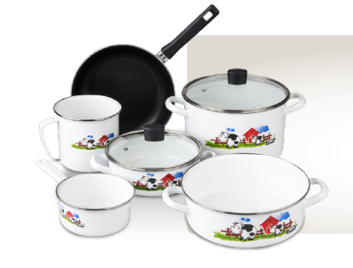 TERRANOVA 8-PC SET · White · Design: Vaquitas