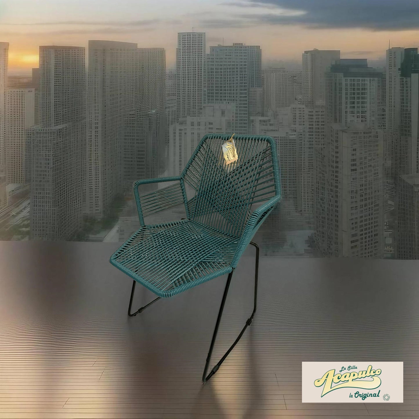 Blue Viral Acapulco Chair