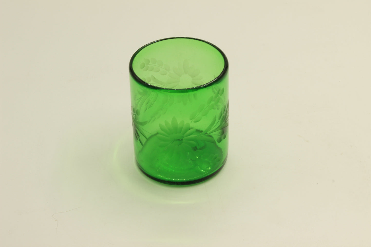 Green Blown Glass Set