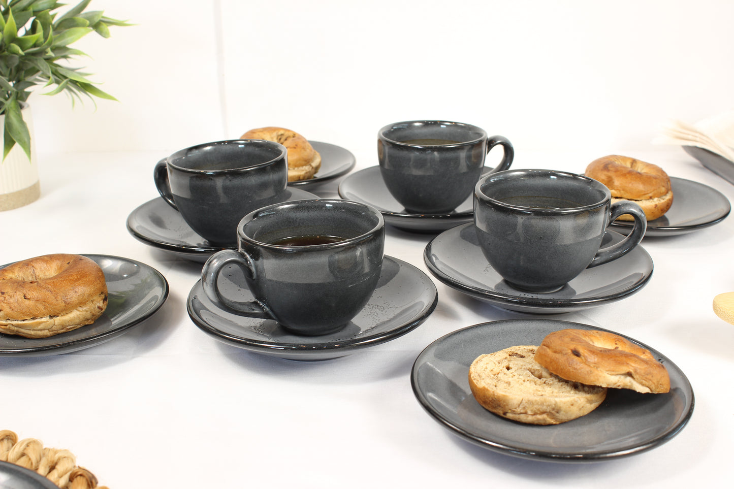 Anfora Denali Grey- Coffee Lover's Set (For 4)
