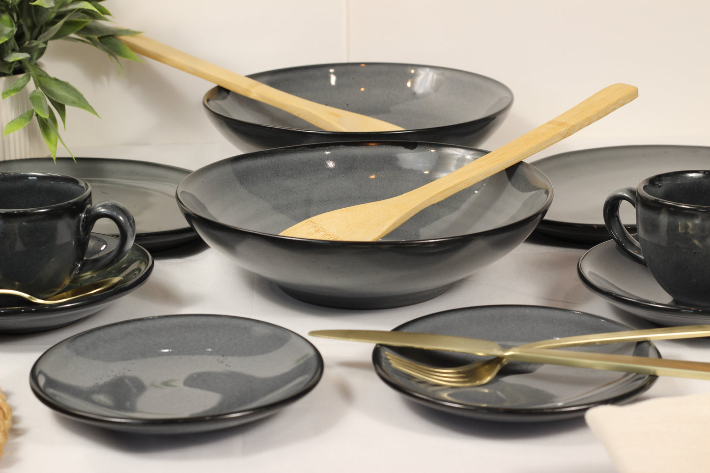 Anfora Denali Grey- Brunch for Two Set
