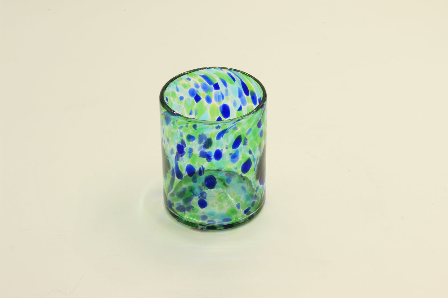 Green And Blue Blown Glass Set
