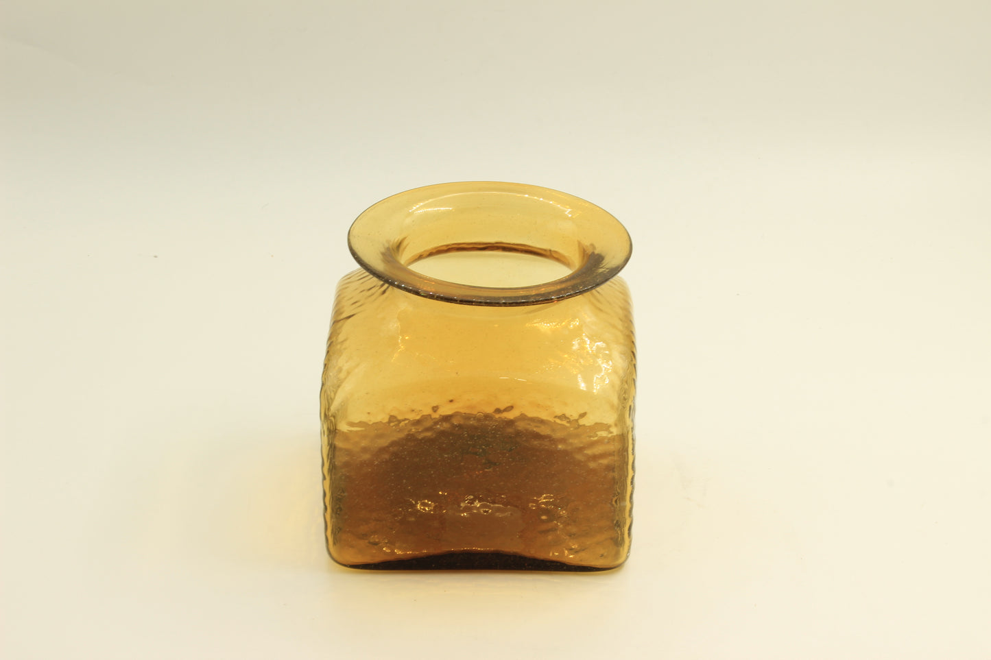 Yellow Blown Glass Spice Container