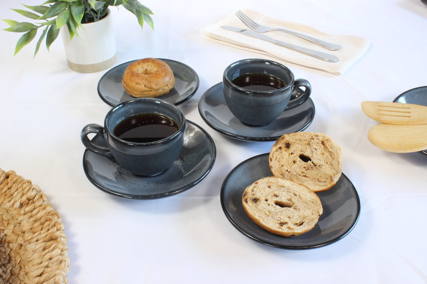 Anfora Denali Grey- Coffee Lover's Set (For 2)
