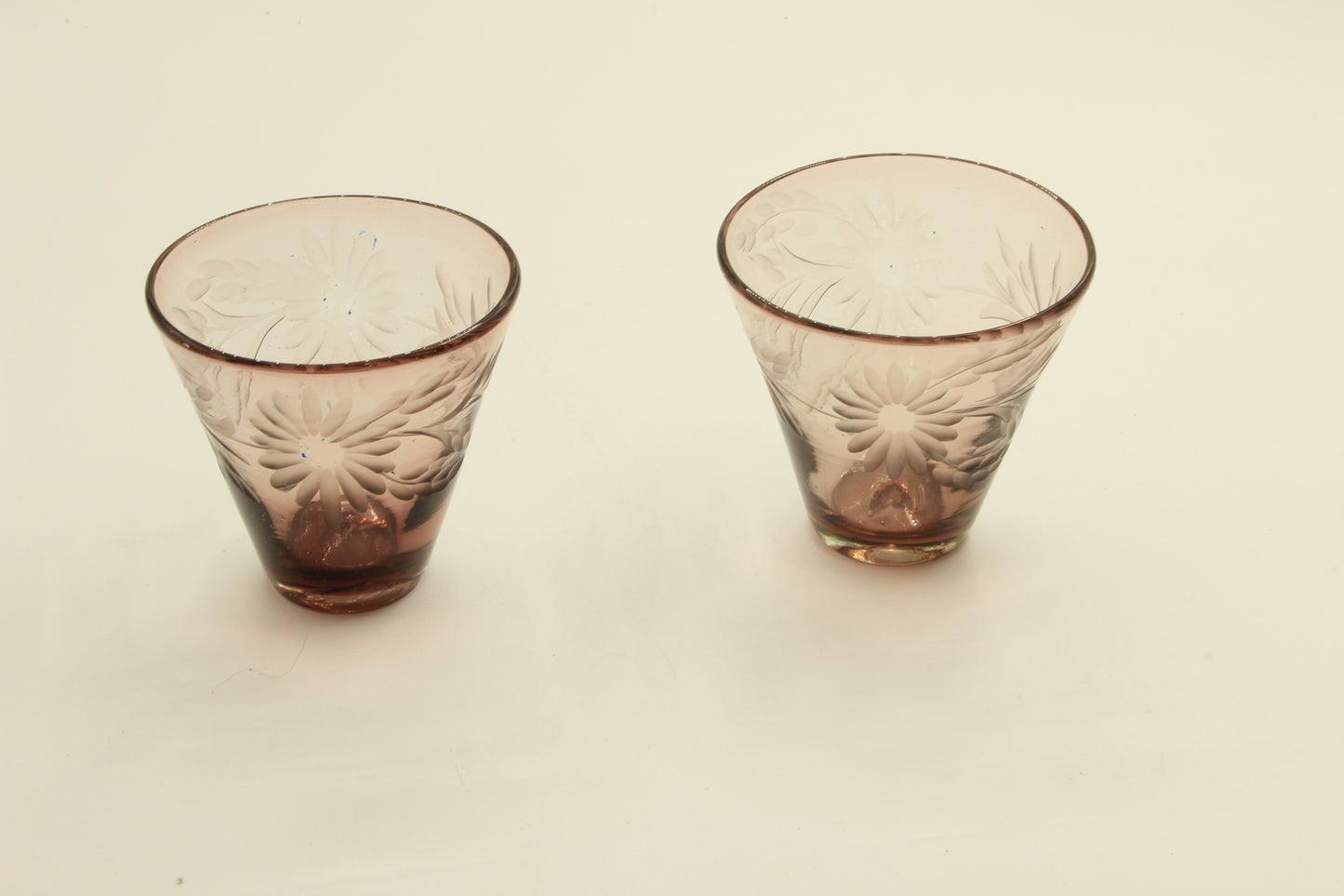 Dark Red Blown Glass Set