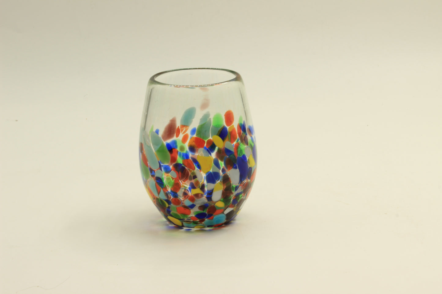 Multicolor Oval Blown Glass Set