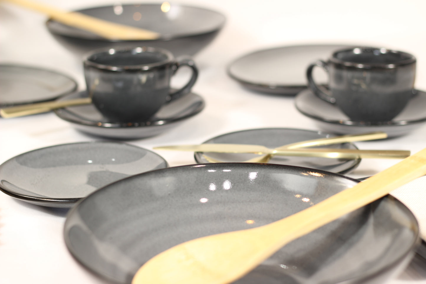 Anfora Denali Grey- Brunch for Two Set
