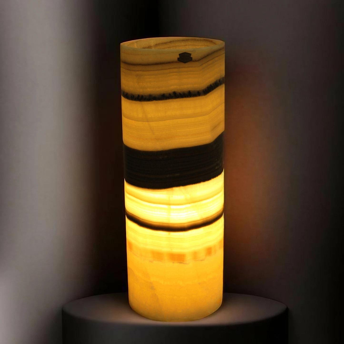 Orange Calico Onyx Lamp