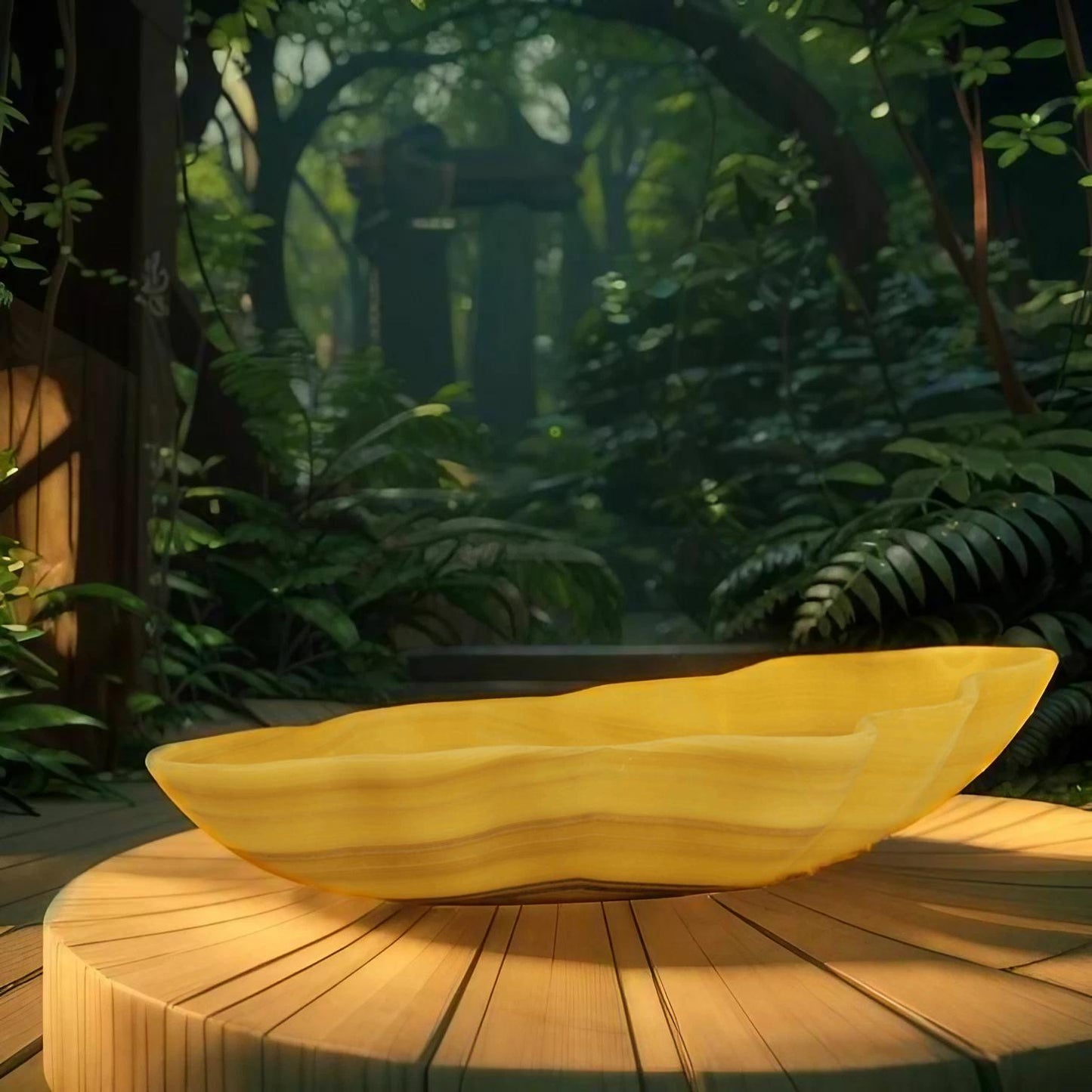 Golden River Onyx Centerpiece