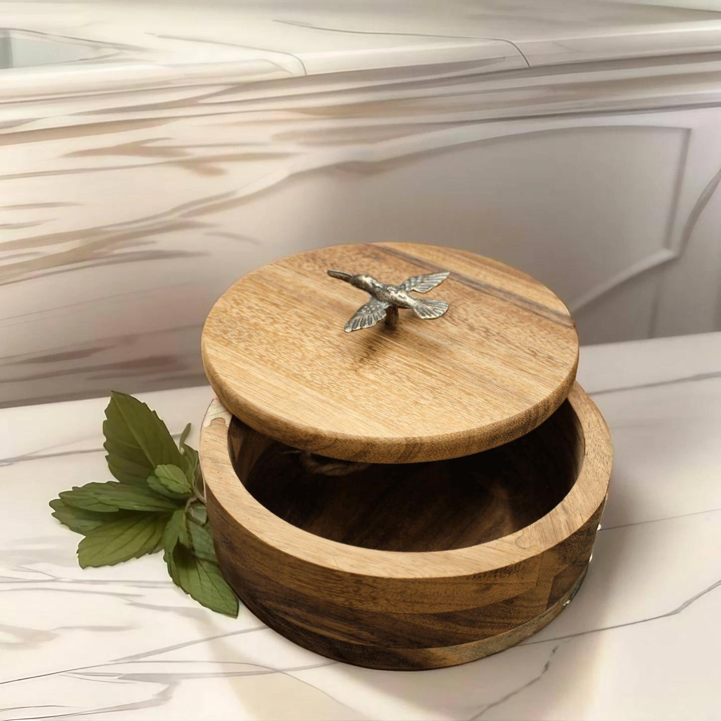 Elisa Hummingbird Wood Tortilla Holder