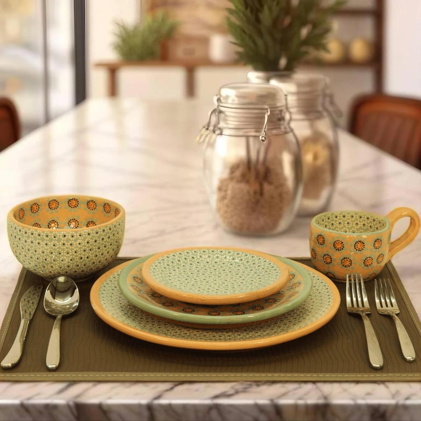 Limited Edition 30pc Handcrafted Ceramic Dinnerware Set (For 6 People)