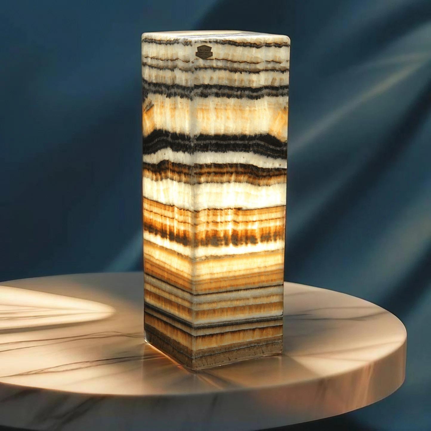 Large Red Asteroid Onyx Lamp
