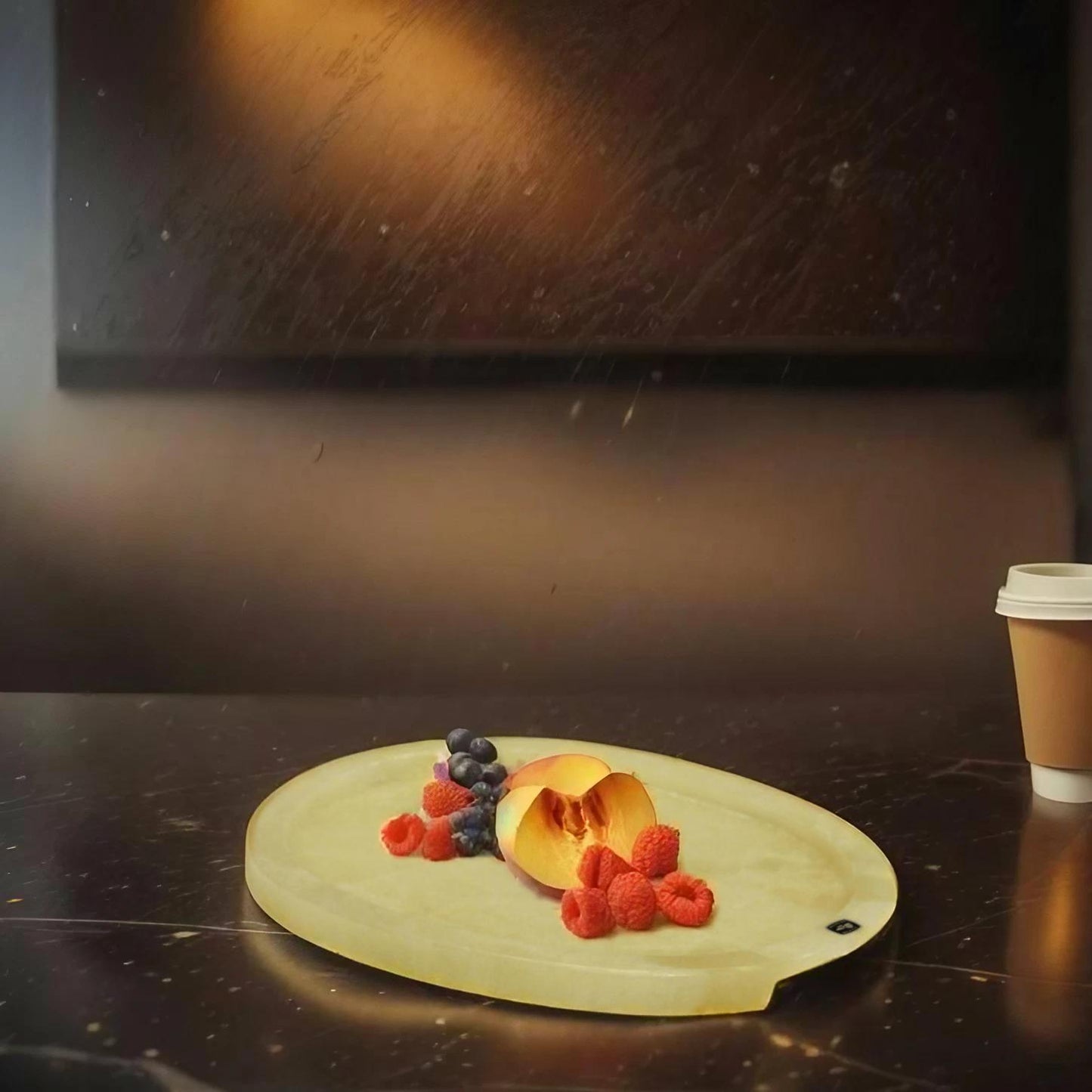 Beige Onyx Food & Decor Tray