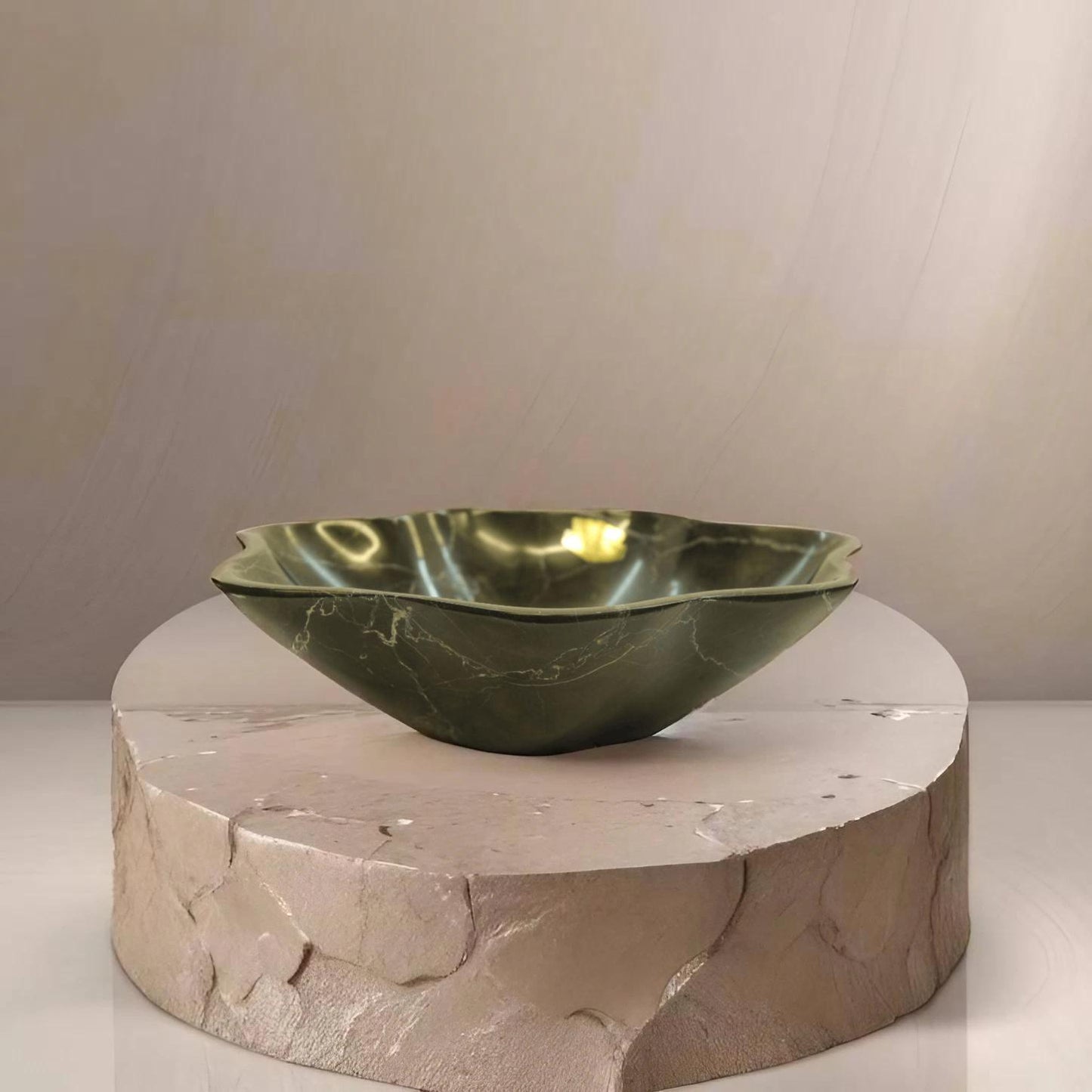 Black Cloud Marble Bowl