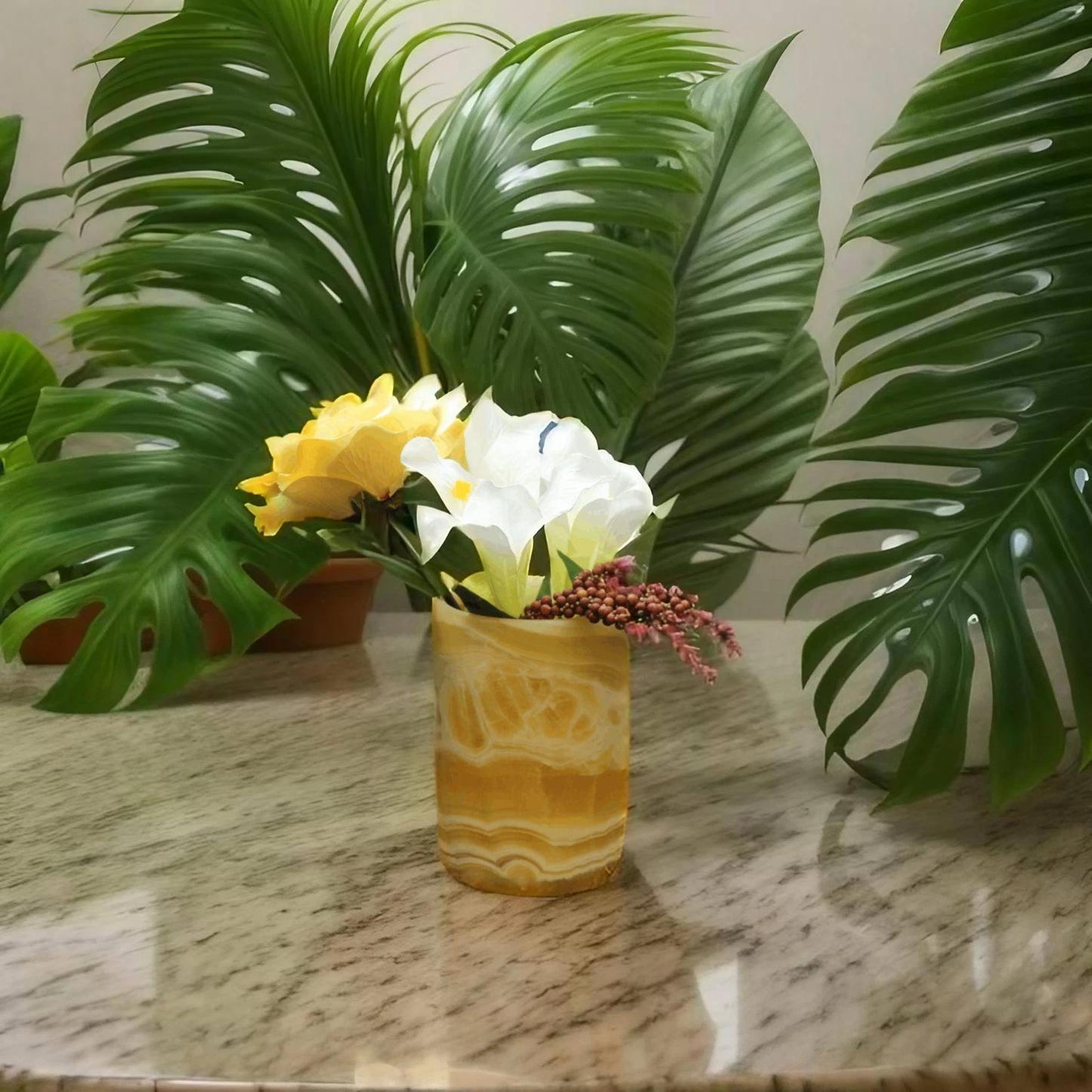 Orange Onyx Vase
