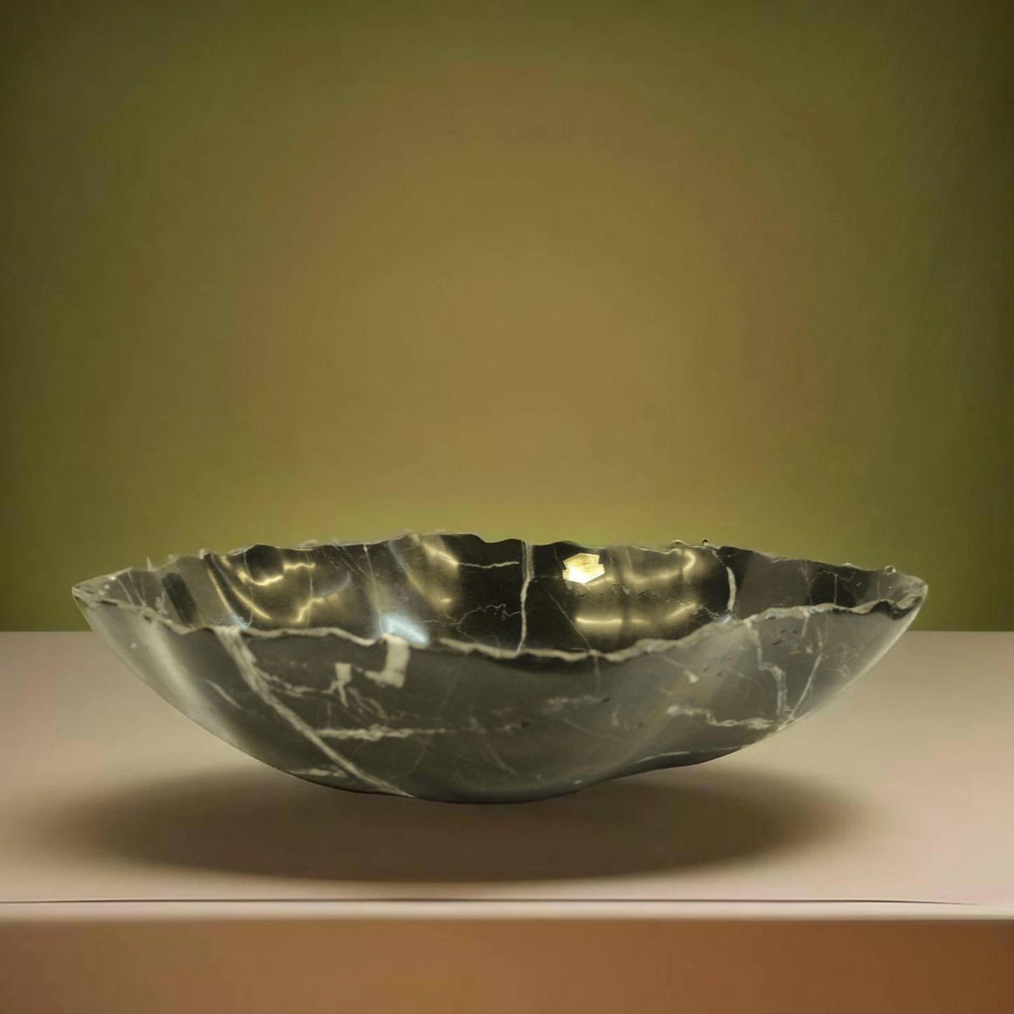 Black Pearl Marble Centerpiece