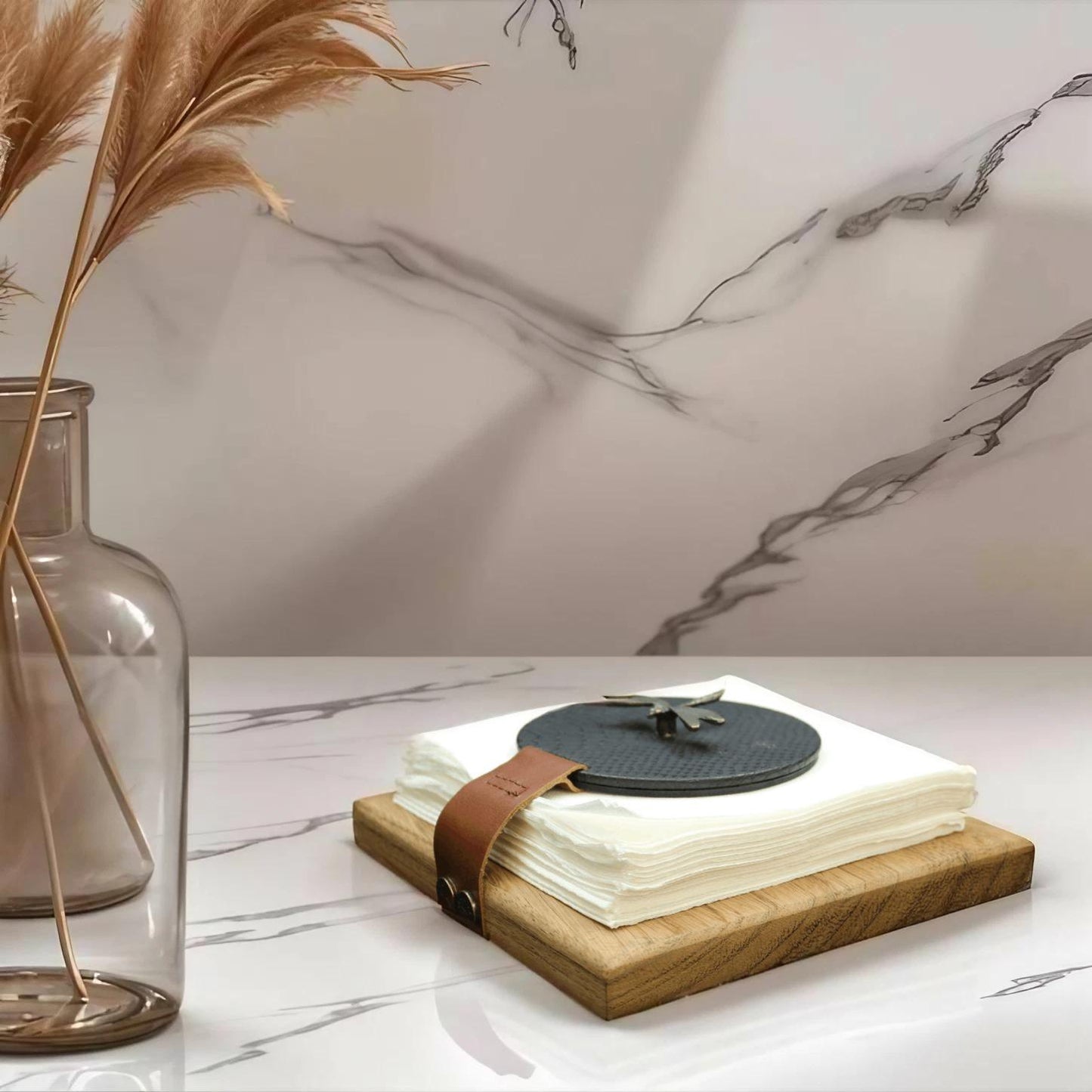 Black Dragonfly Wood Napkin Holder