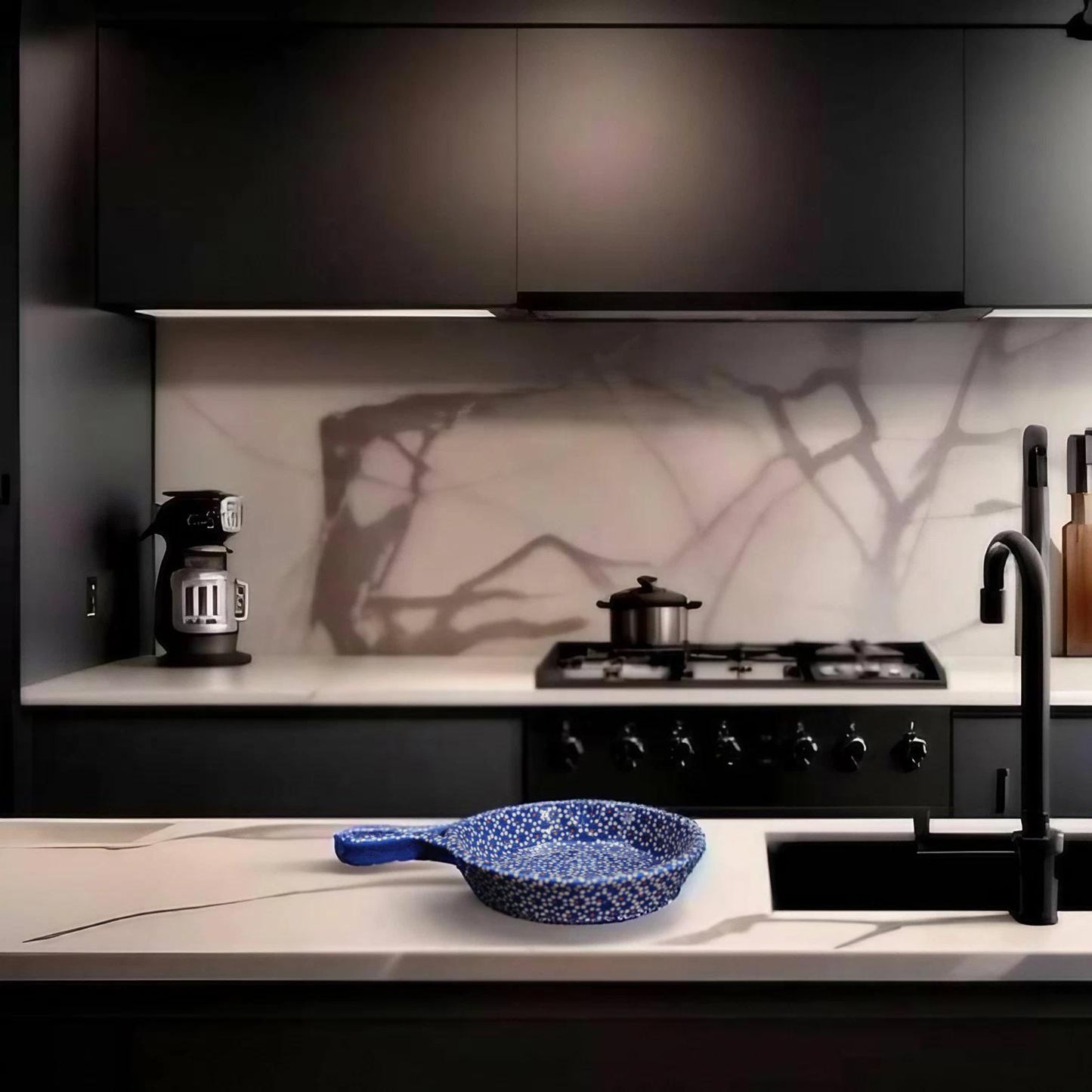 4" Blue Clay Mini Frying Pan