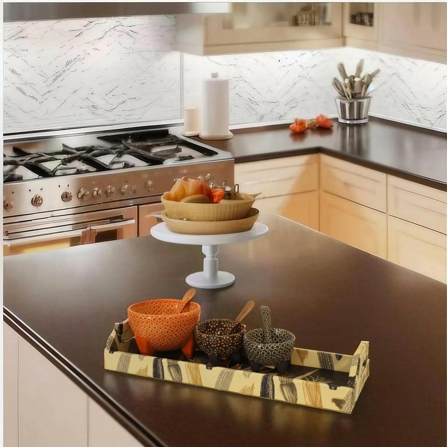 Beige Cornfield Serving Tray