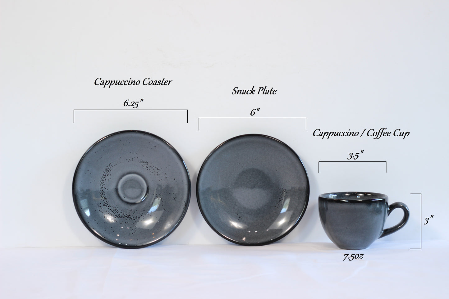 Anfora Denali Grey- Coffee Lover's Set (For 4)