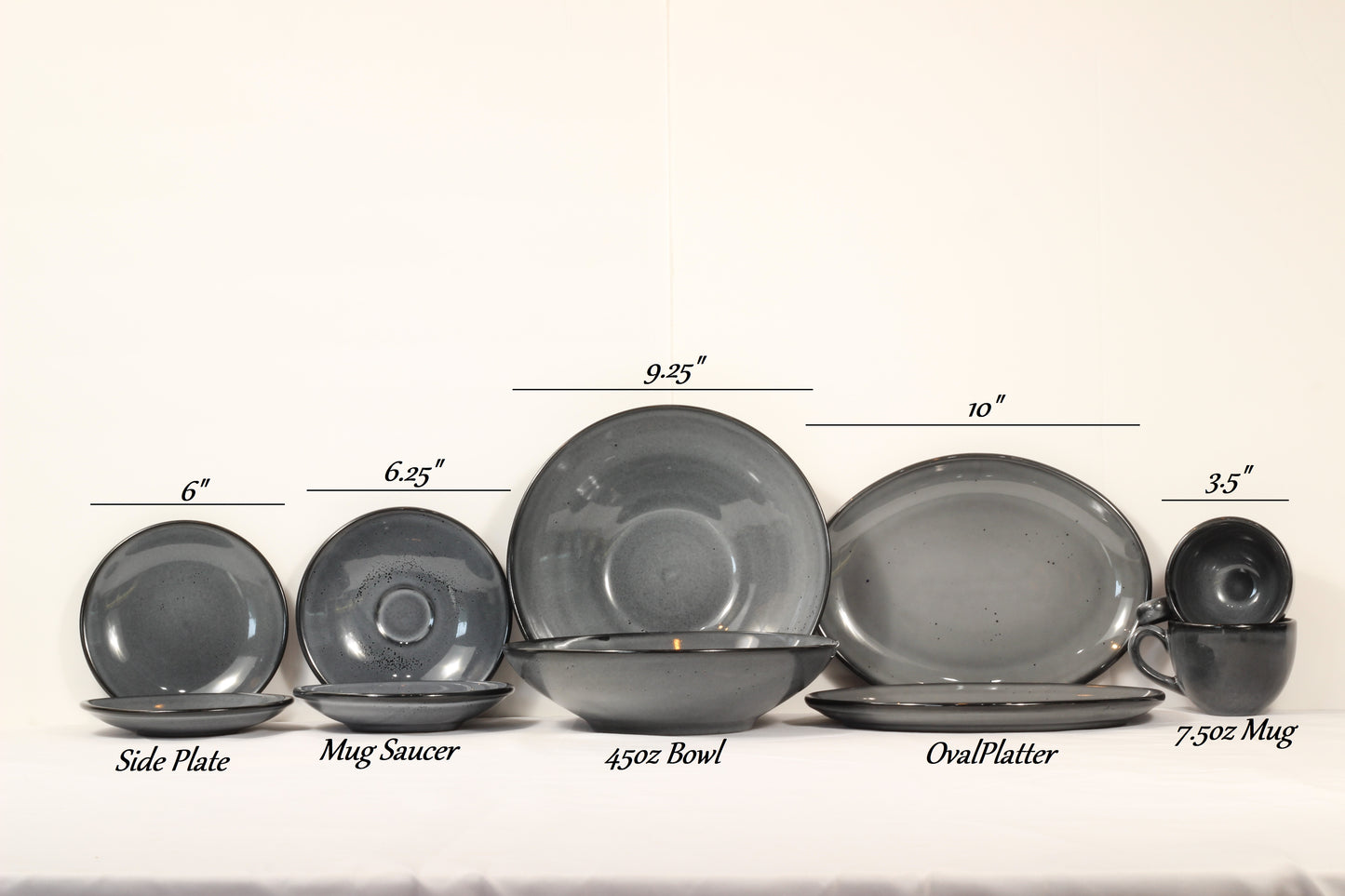 Anfora Denali Grey- Brunch for Two Set