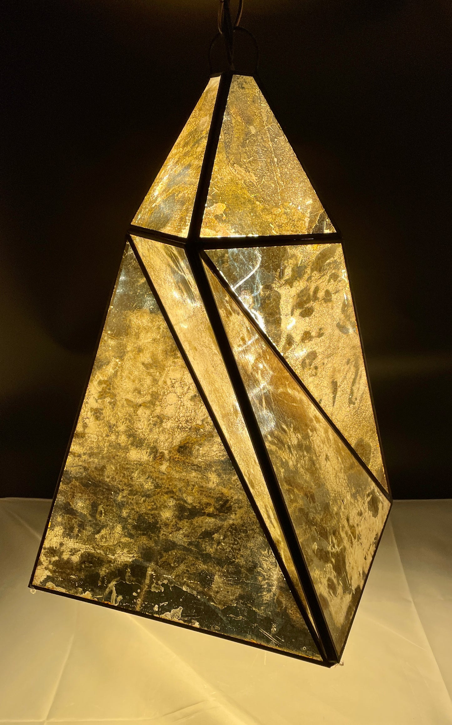Gold Tin Geometric Ceiling Pendant Lamp- DISCOUNTED
