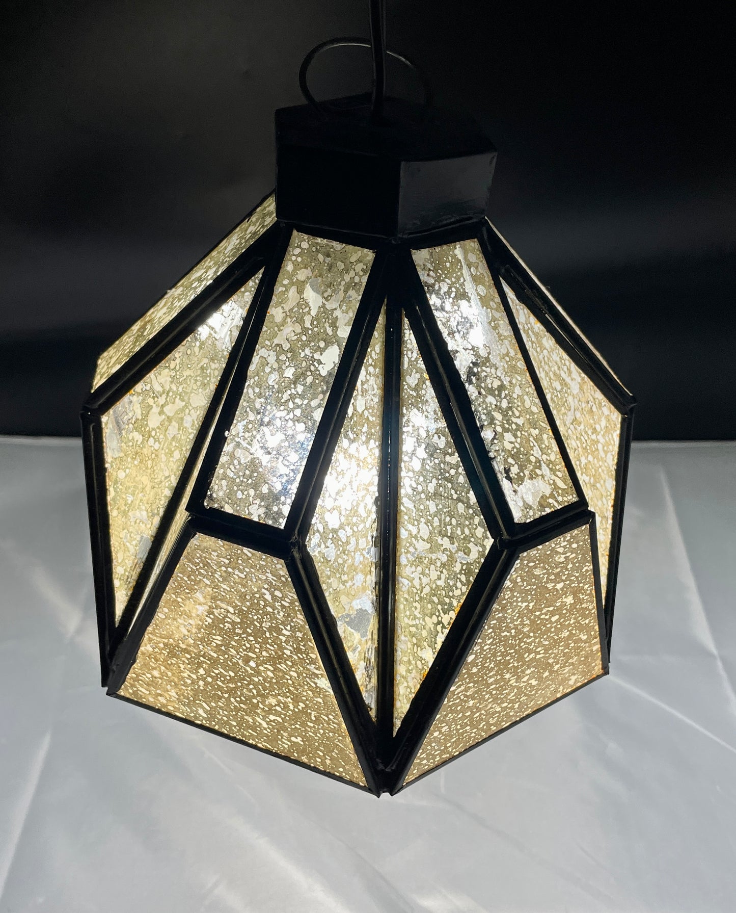 Small Bell Gold Tin Geometric Ceiling Pendant Lamp
