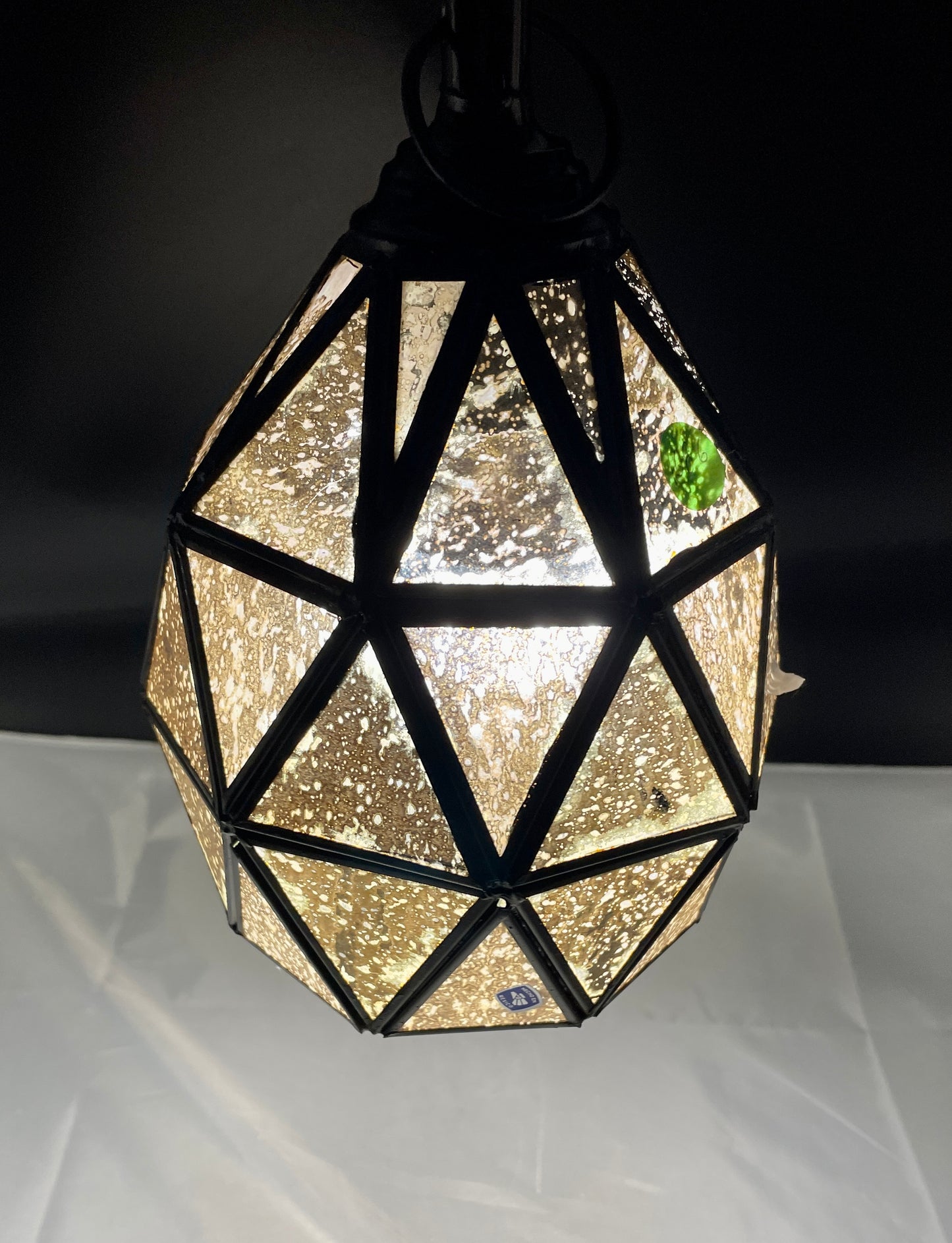 Small Pineapple Gold Tin Geometric Ceiling Pendant Lamp