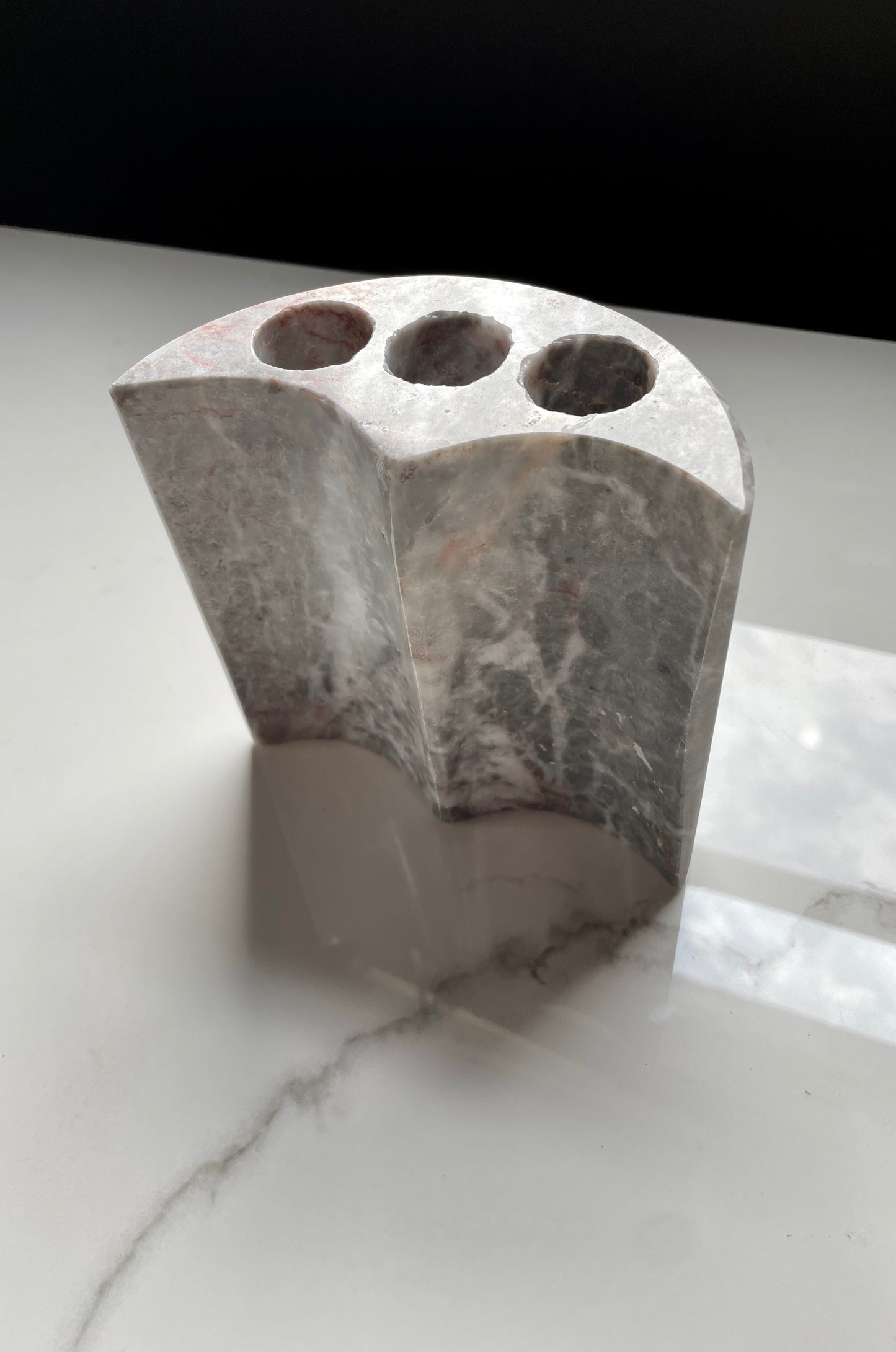 Gray Decorative Onyx Bathroom Set
