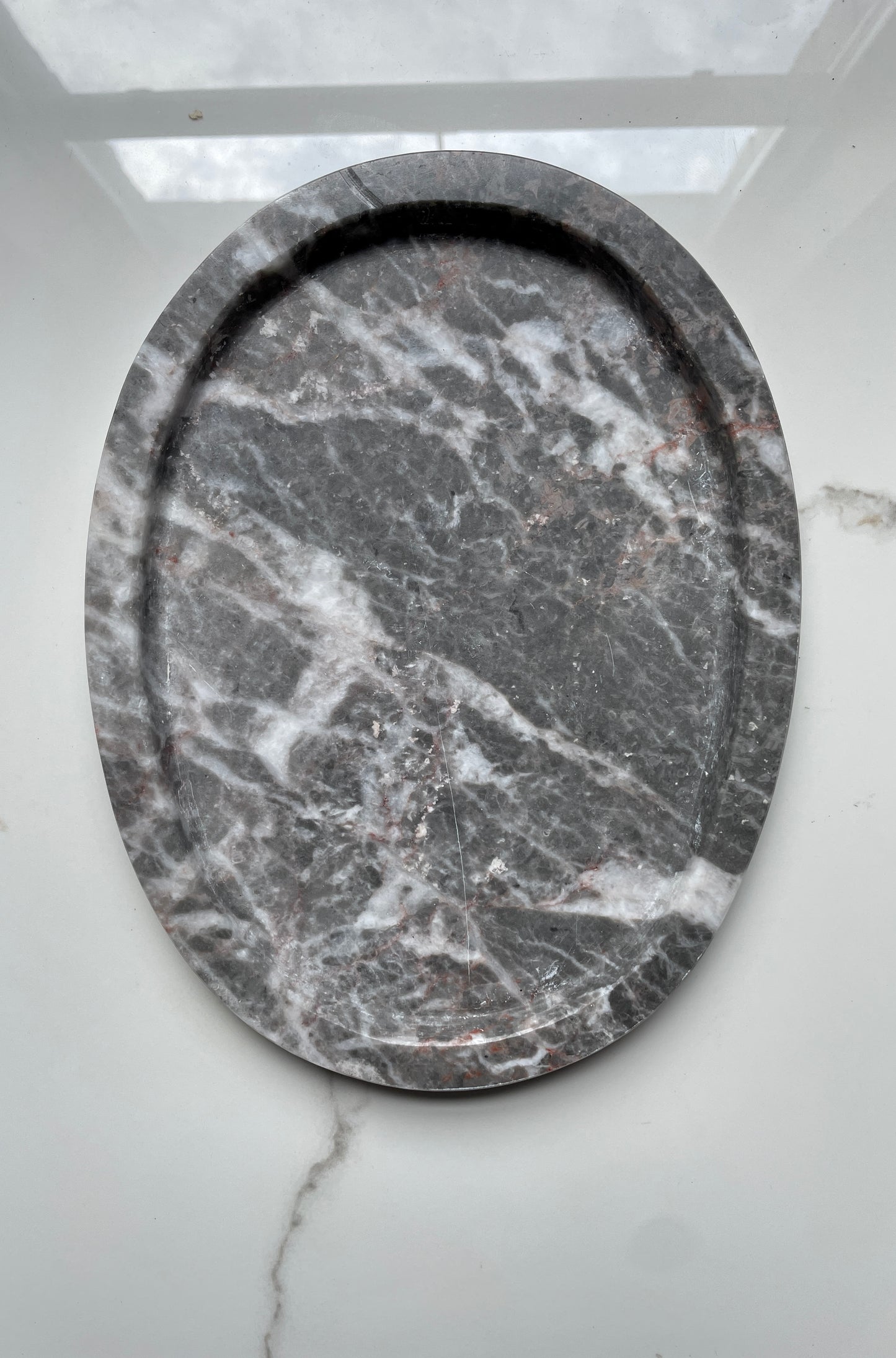 Gray Decorative Onyx Bathroom Set