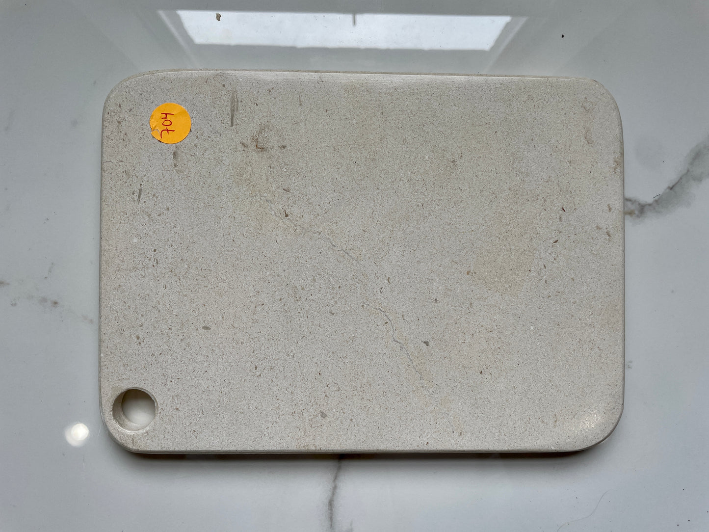 Beige/Multicolor 2pc Marble Cutting Board Set