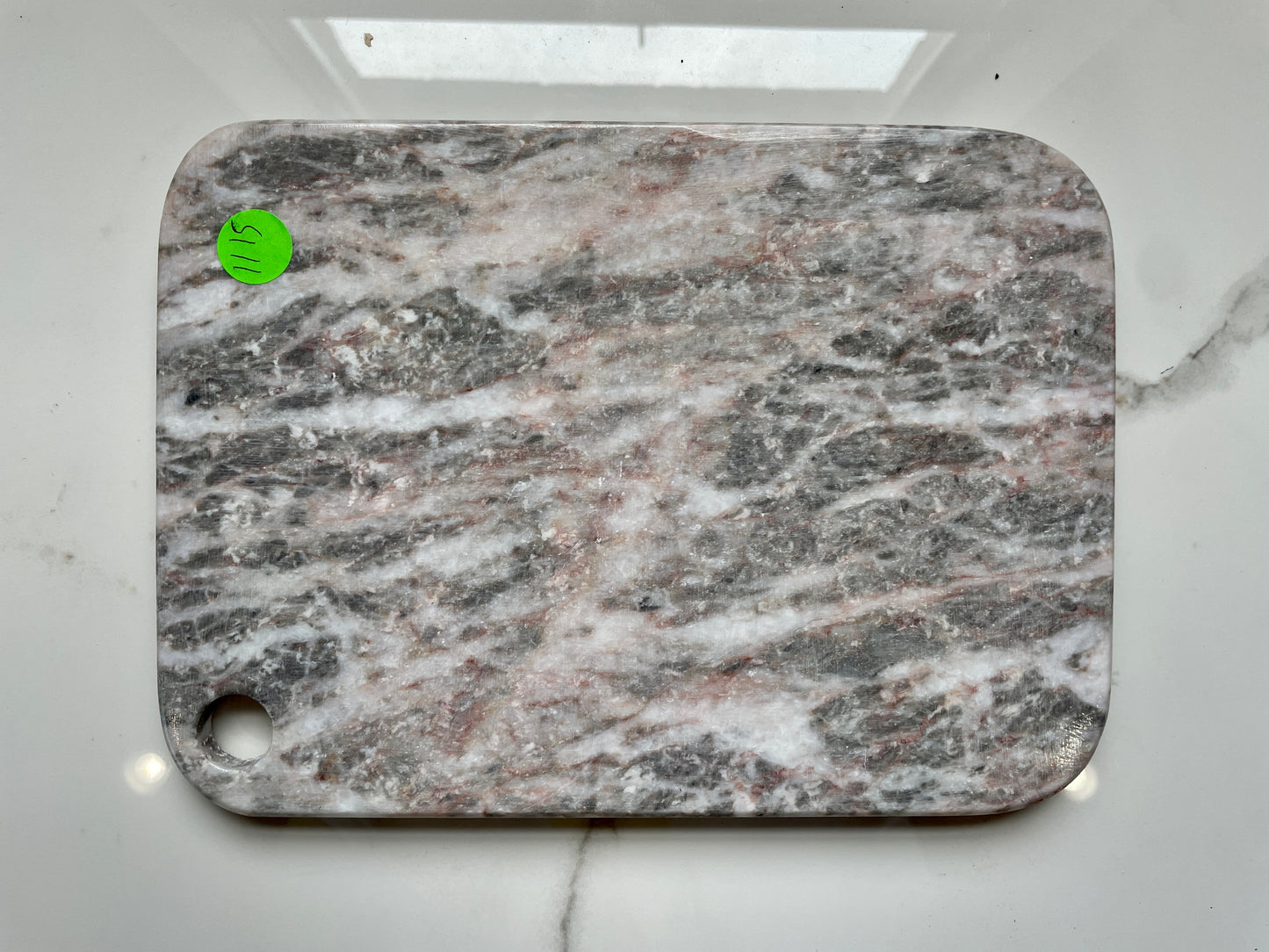Beige/Multicolor 2pc Marble Cutting Board Set
