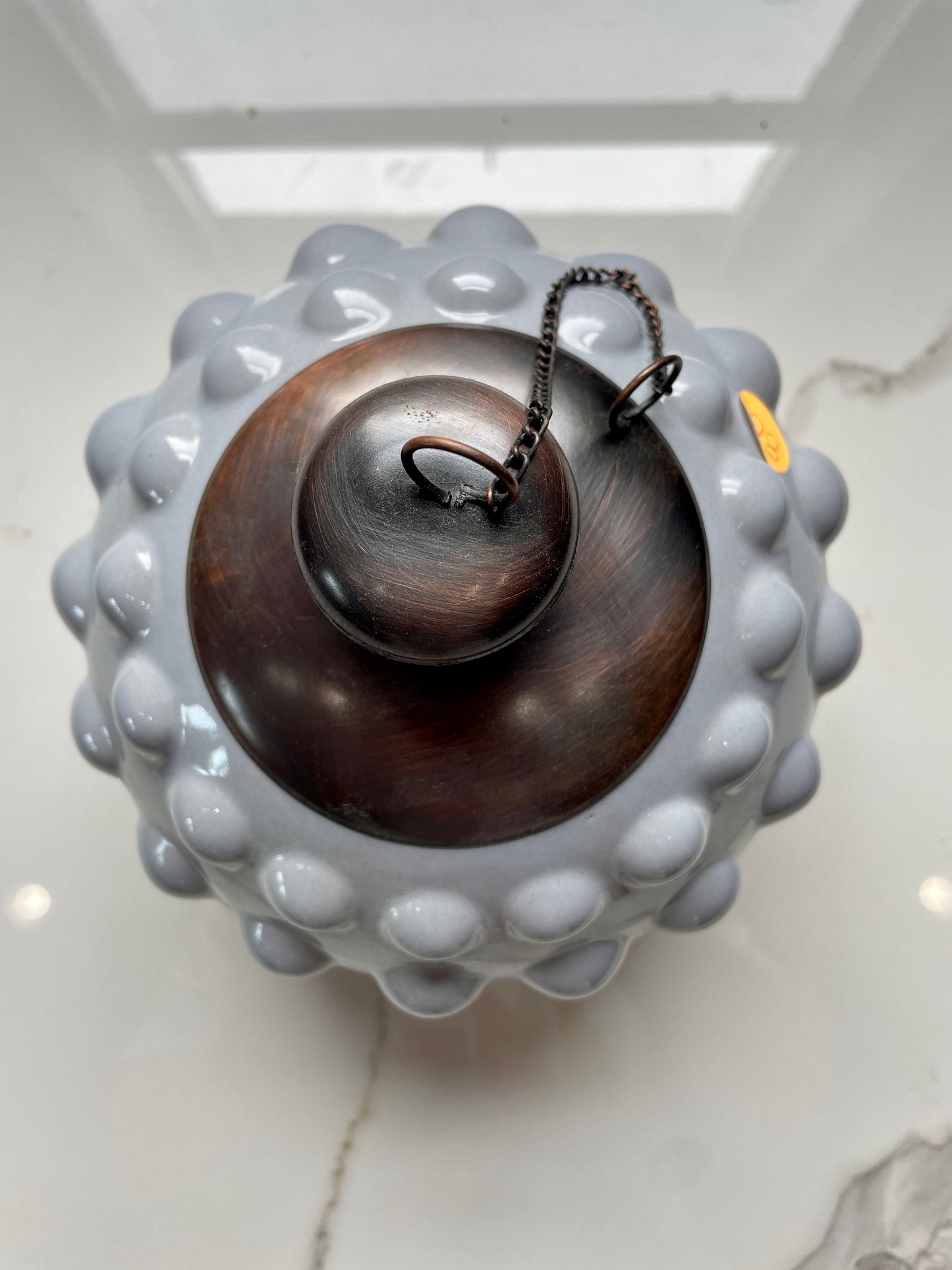 Light Gray Ball Patterned Citronella Ceramic Sphere