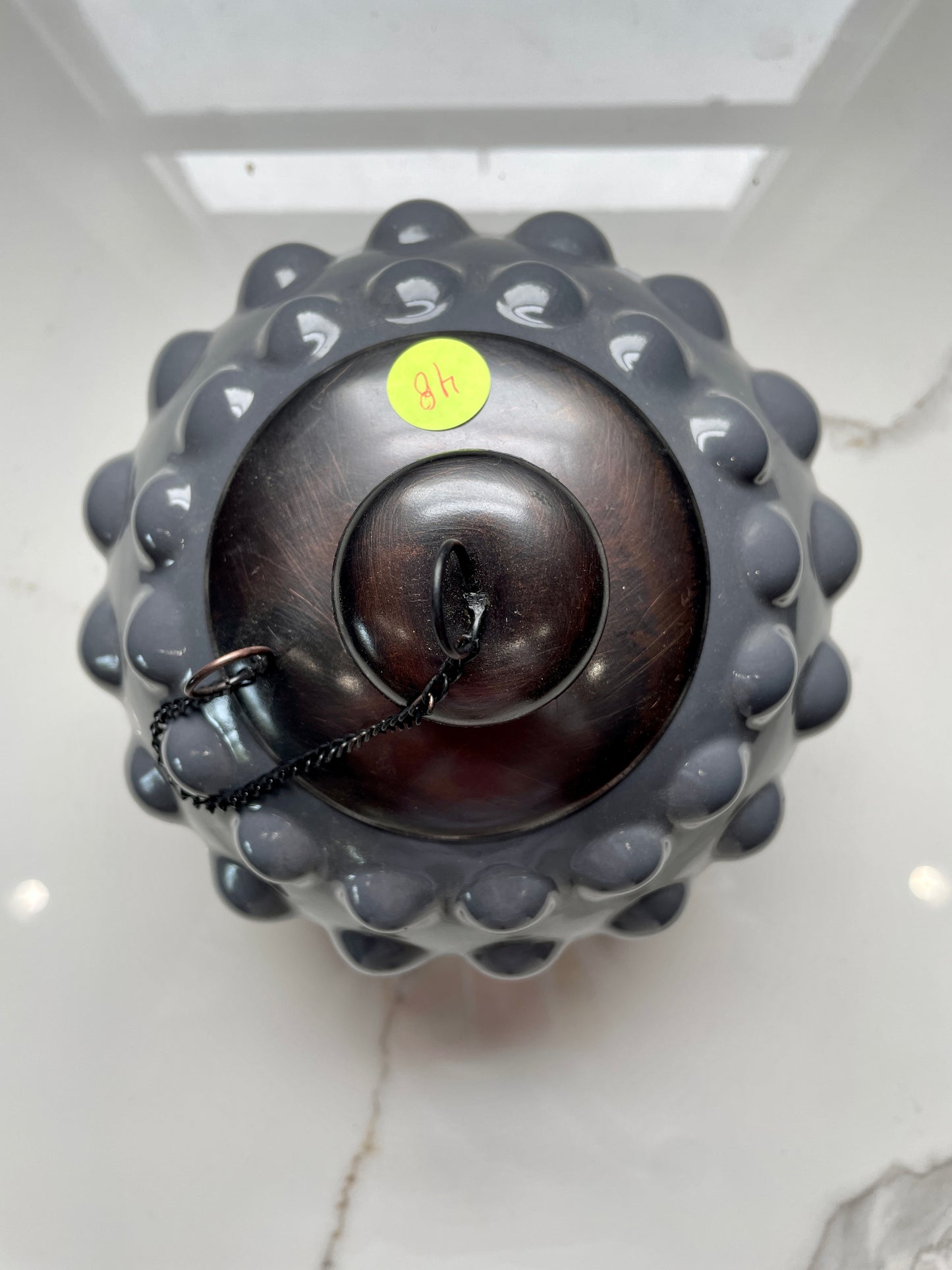 Gray Ball Patterned Citronella Ceramic Sphere