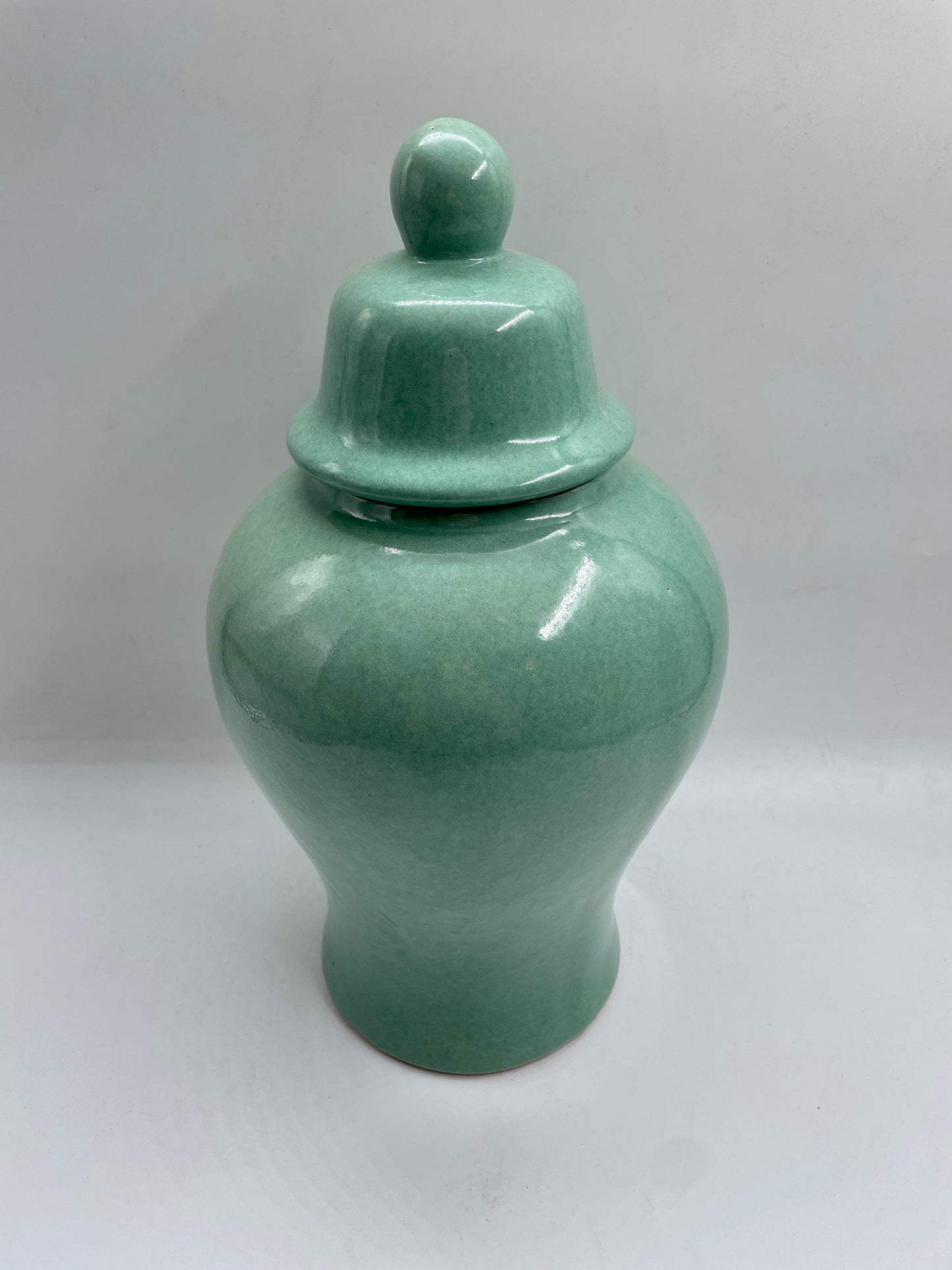 Medium Green Ceramic Urn