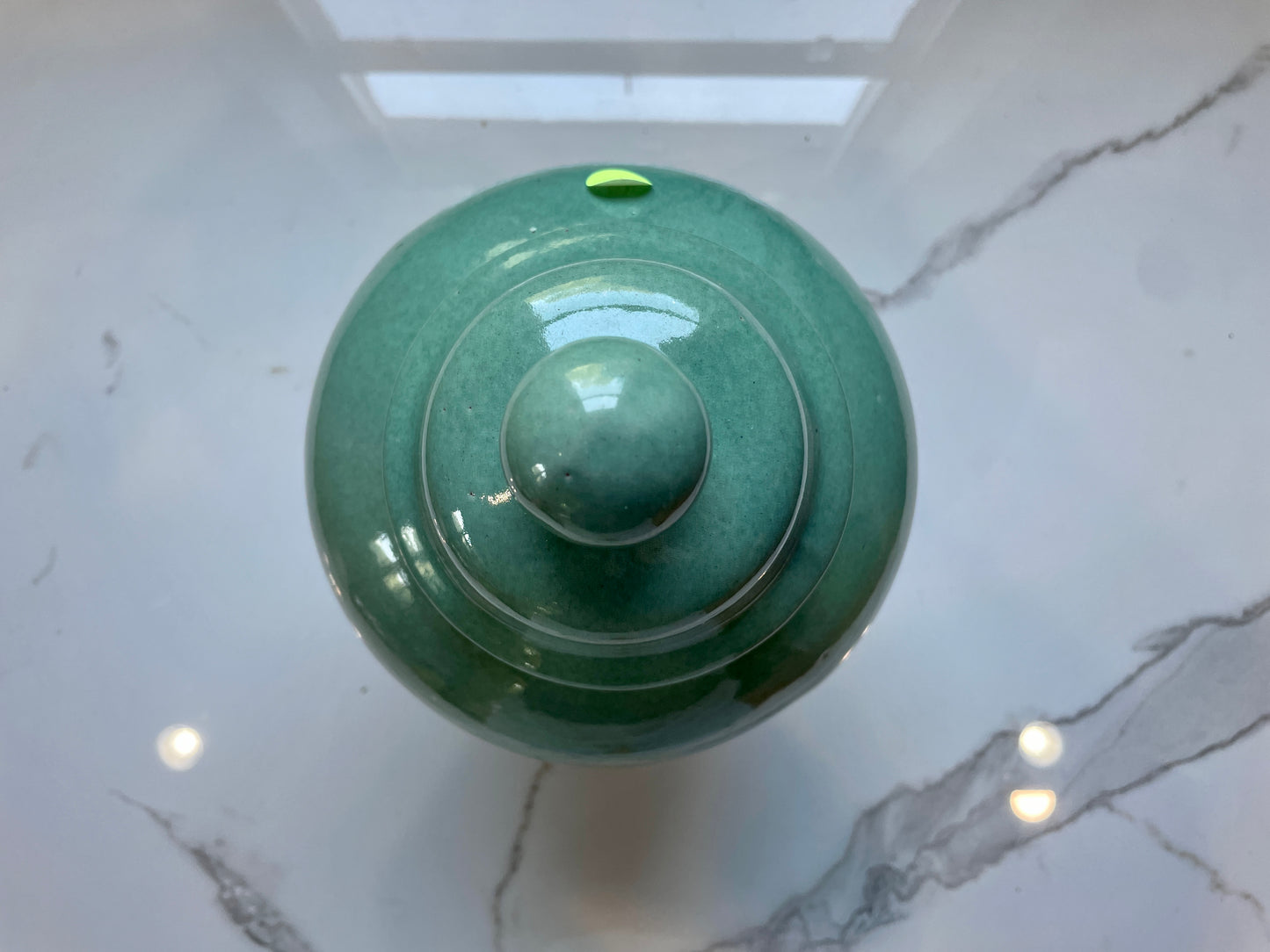 Medium Green Ceramic Urn