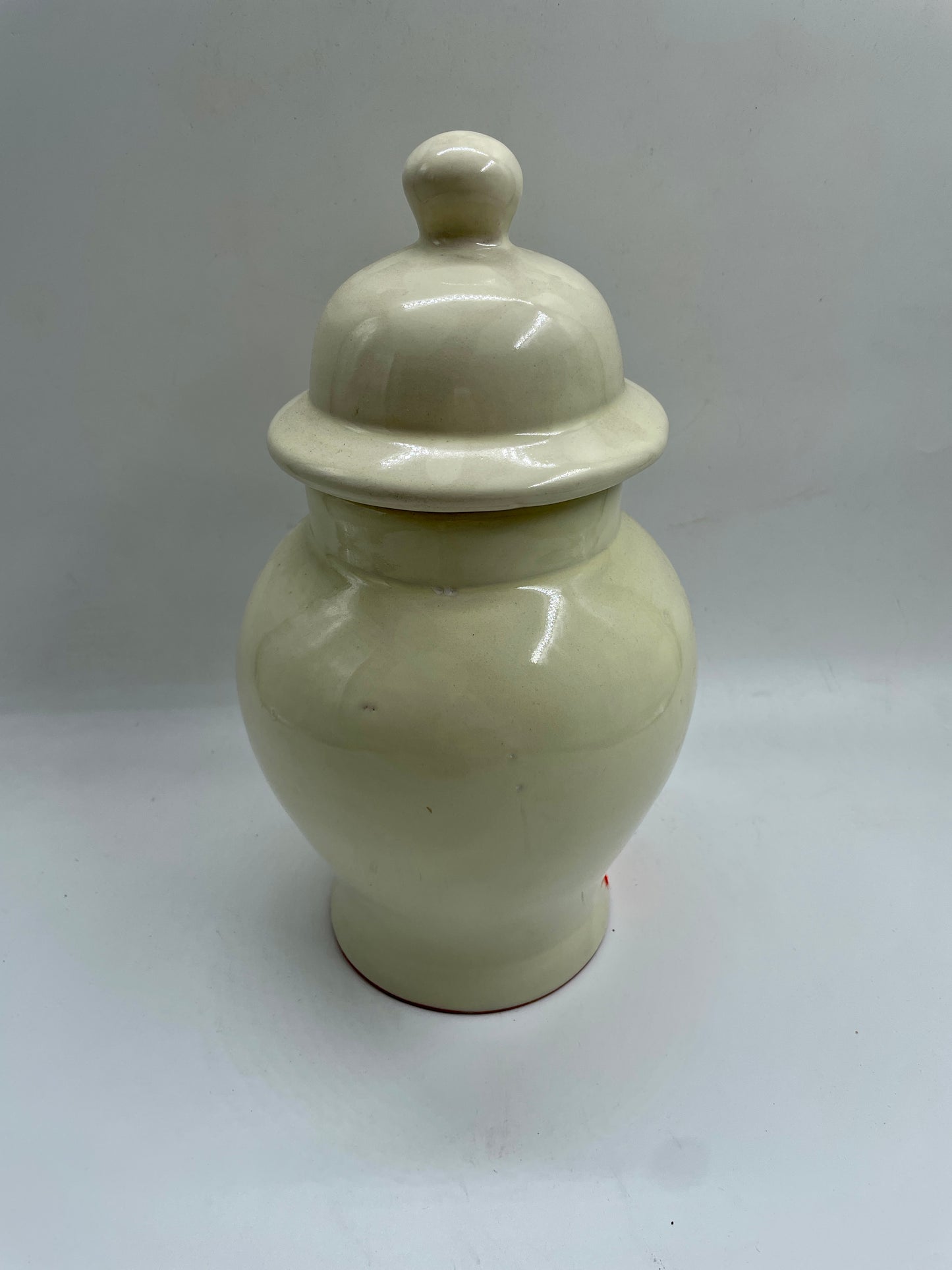 Small Beige Ceramic Urn
