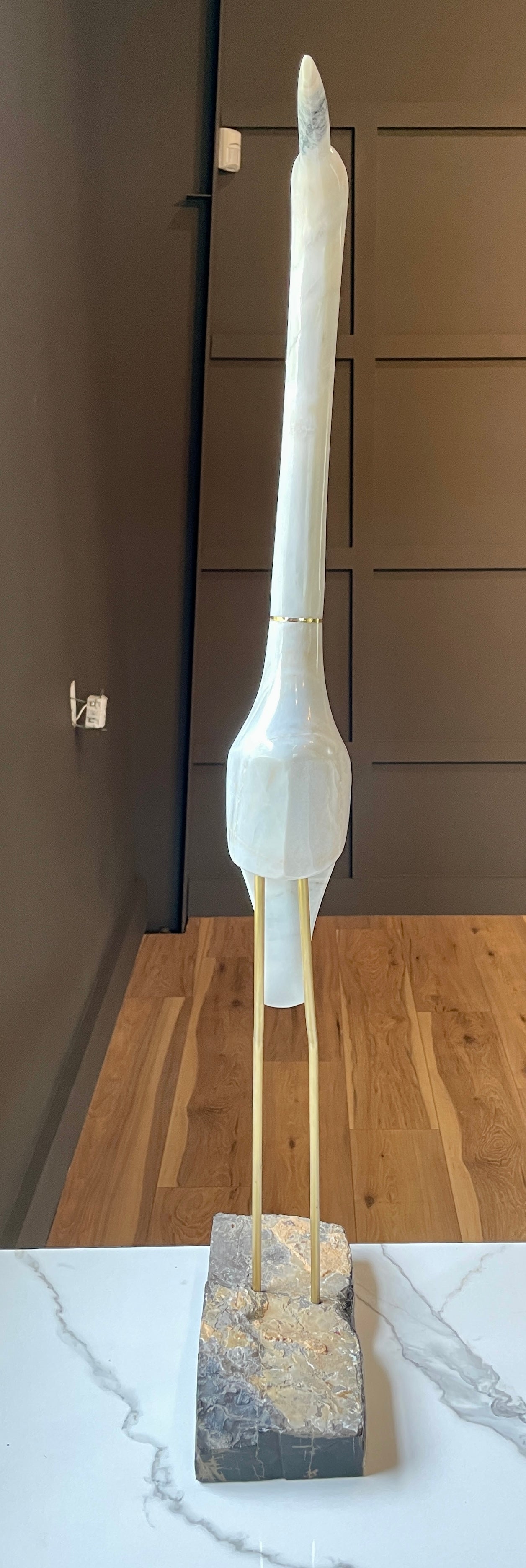 White Onyx Crane