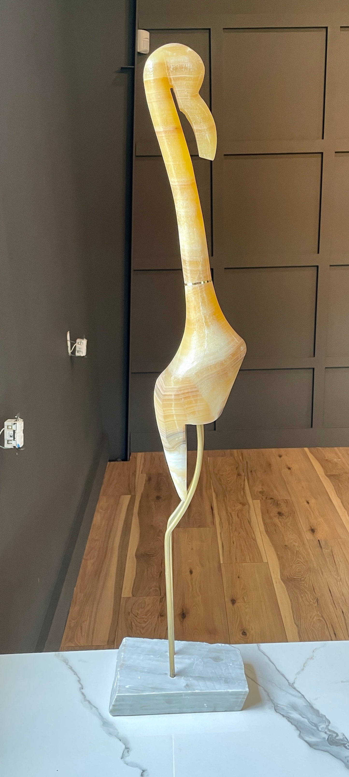 Down Yellow Onyx Crane