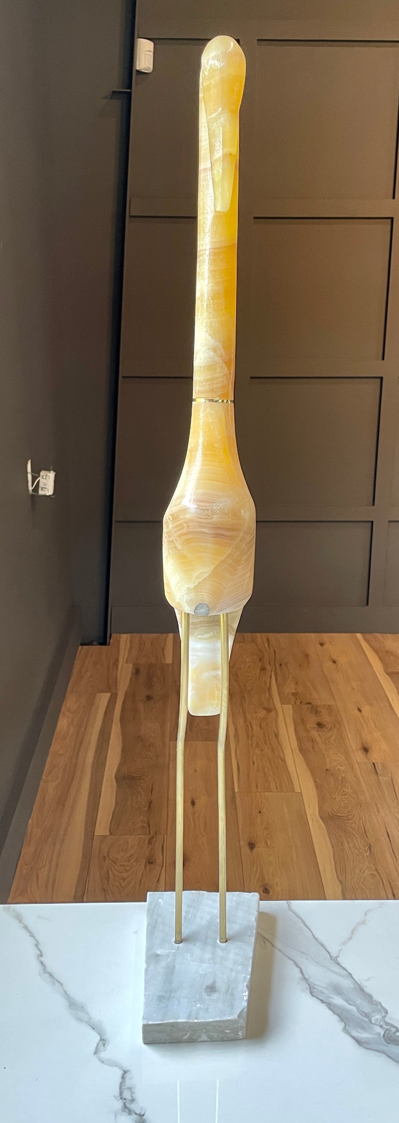 Down Yellow Onyx Crane