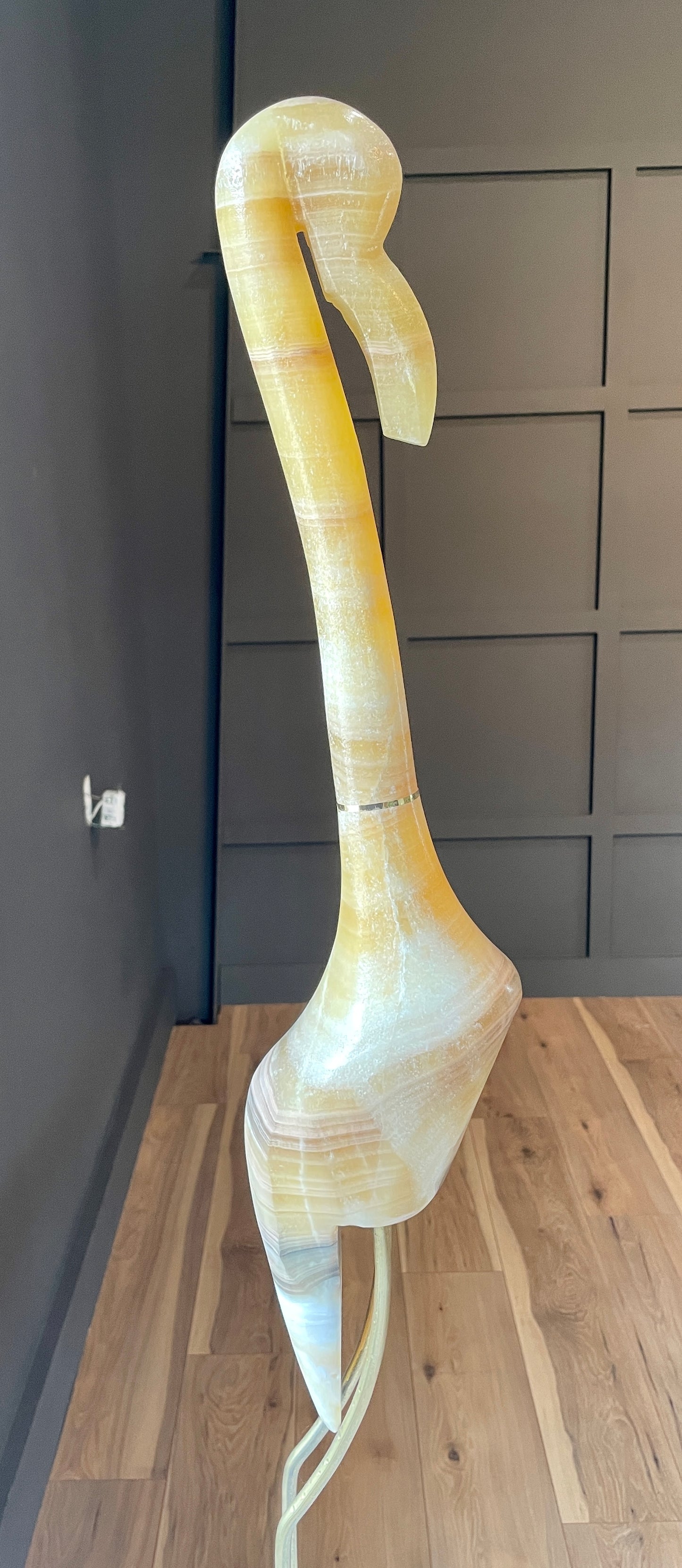 Down Yellow Onyx Crane