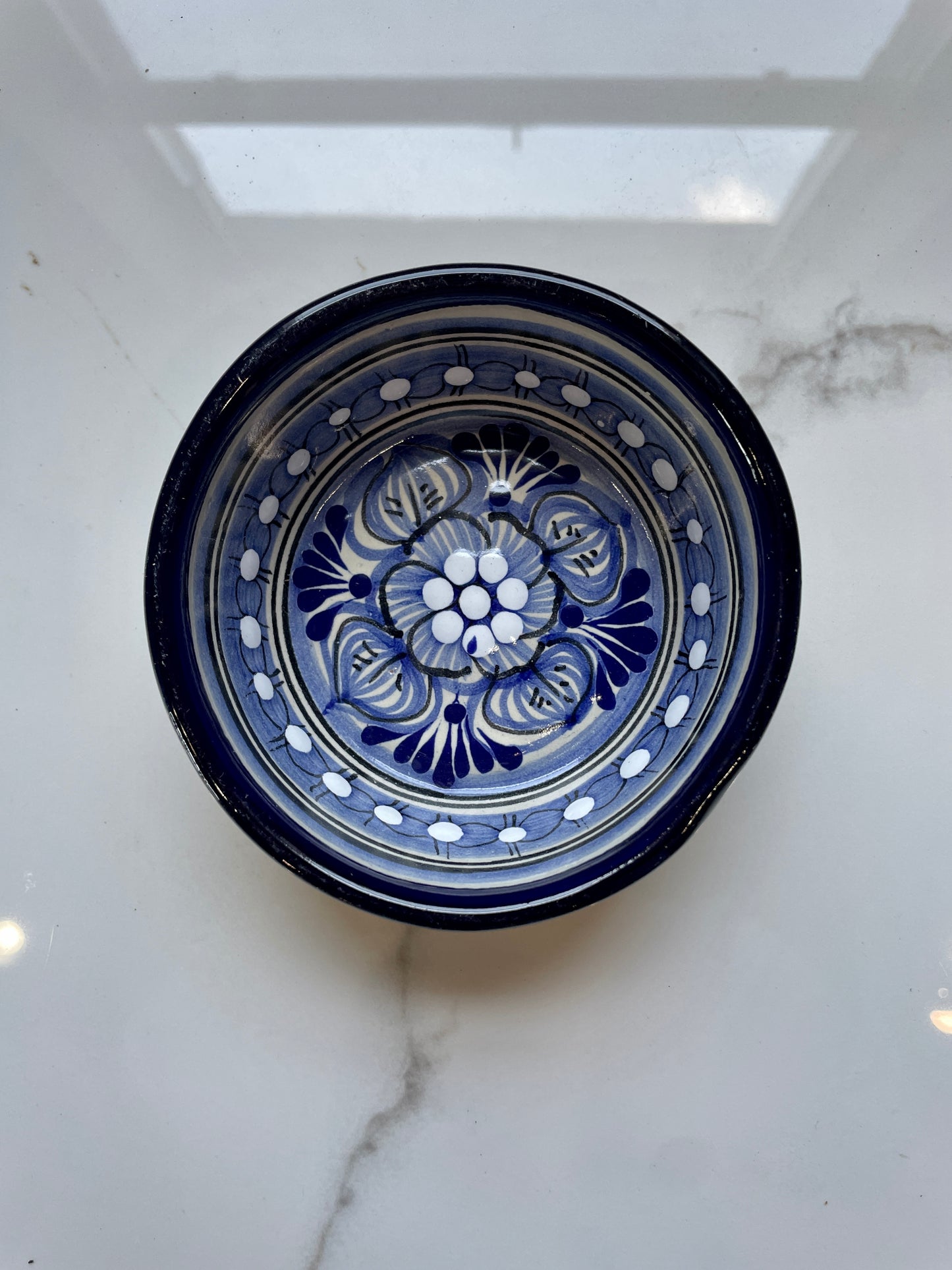 Big Blue And White Dip Talavera Tray Set