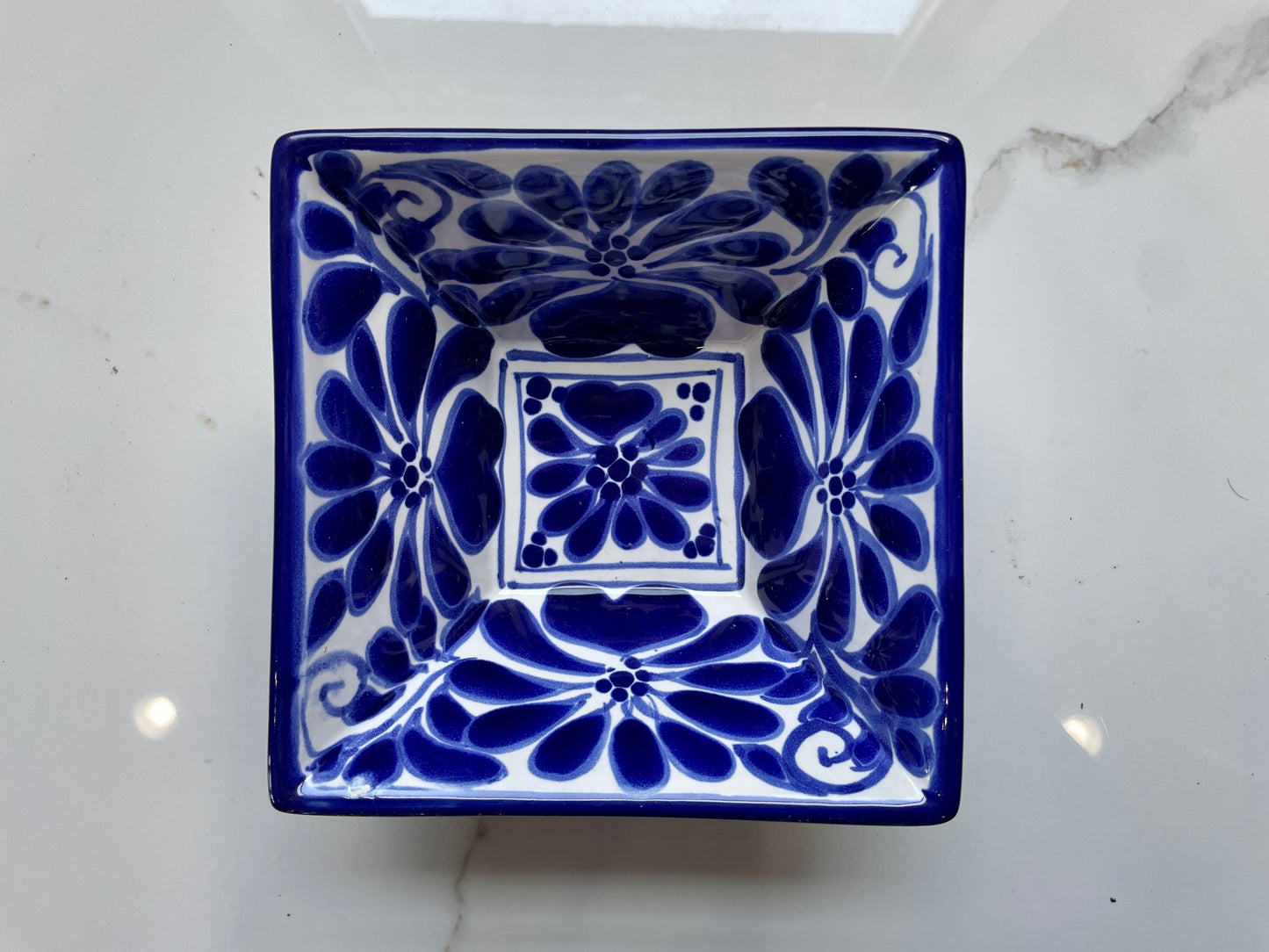 Blue And White Big 3pc Talavera Tray Set