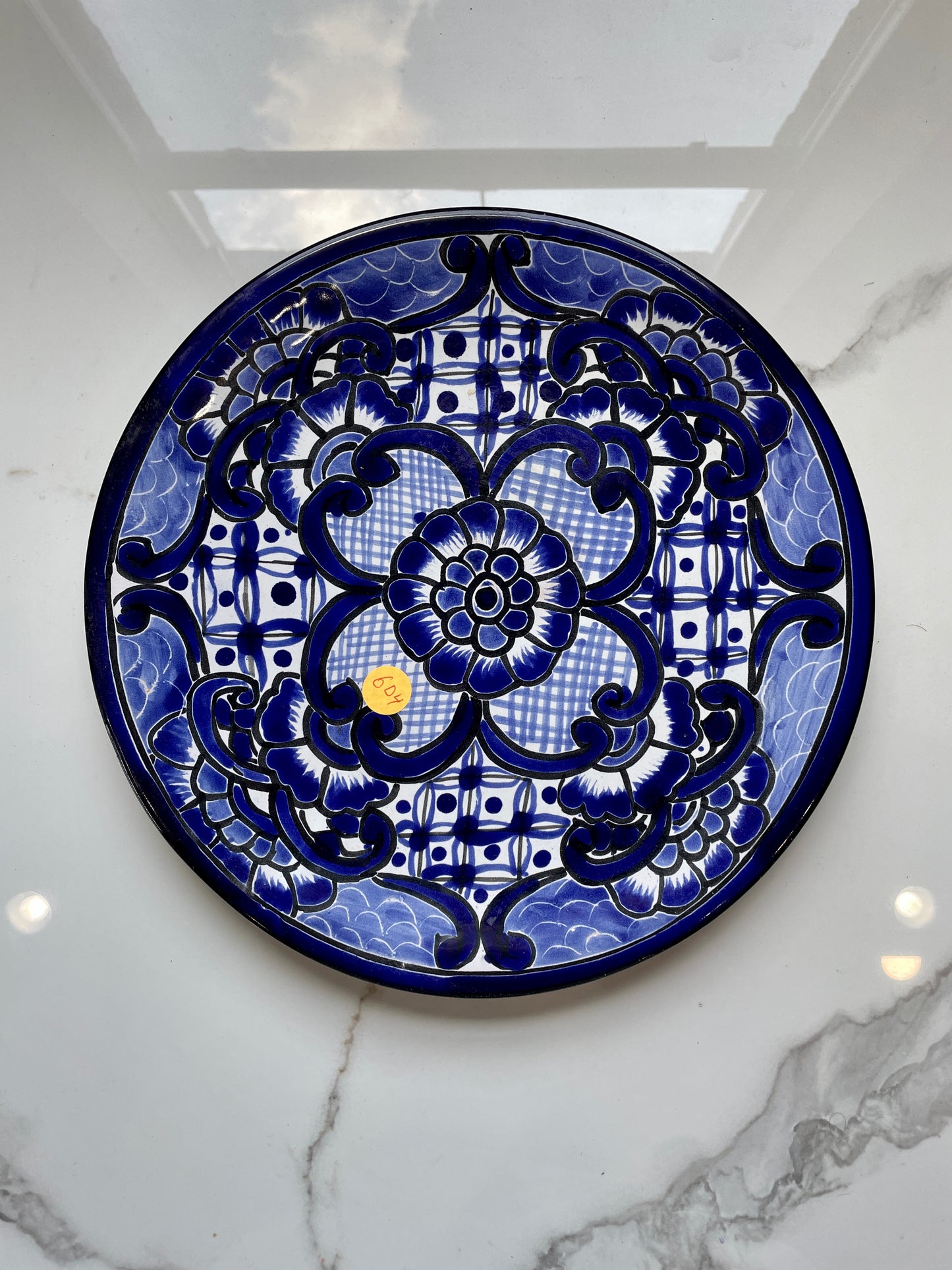 Blue and White Wall Hanged Decorative 3pc Talavera Plate Set