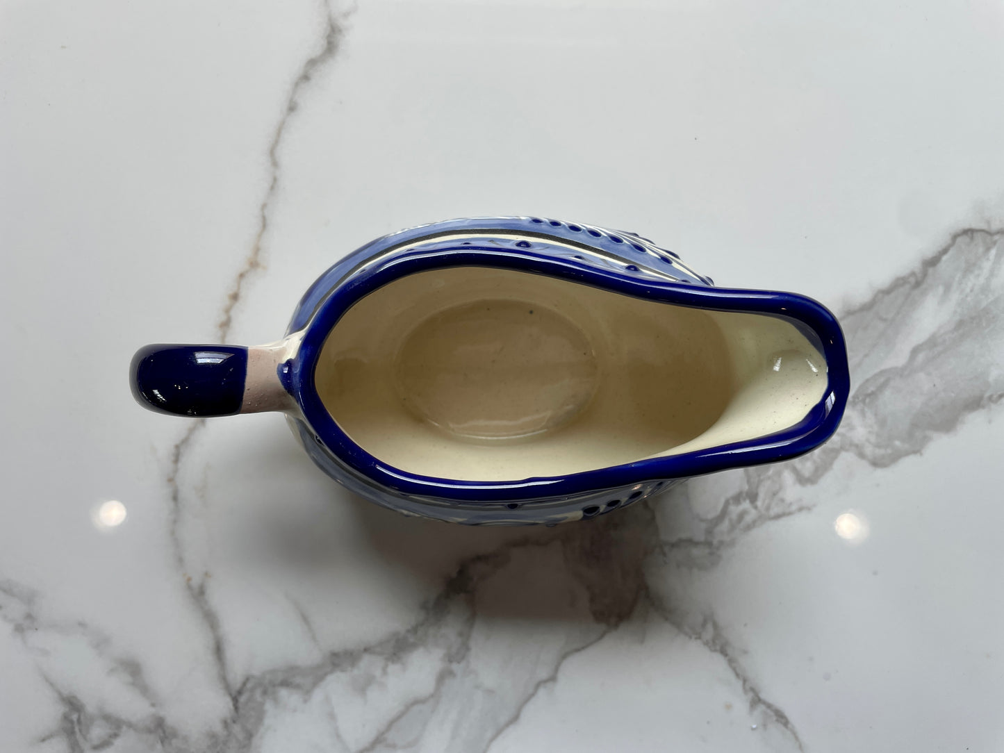 Blue and White Patterned Talavera Tea Tray Set