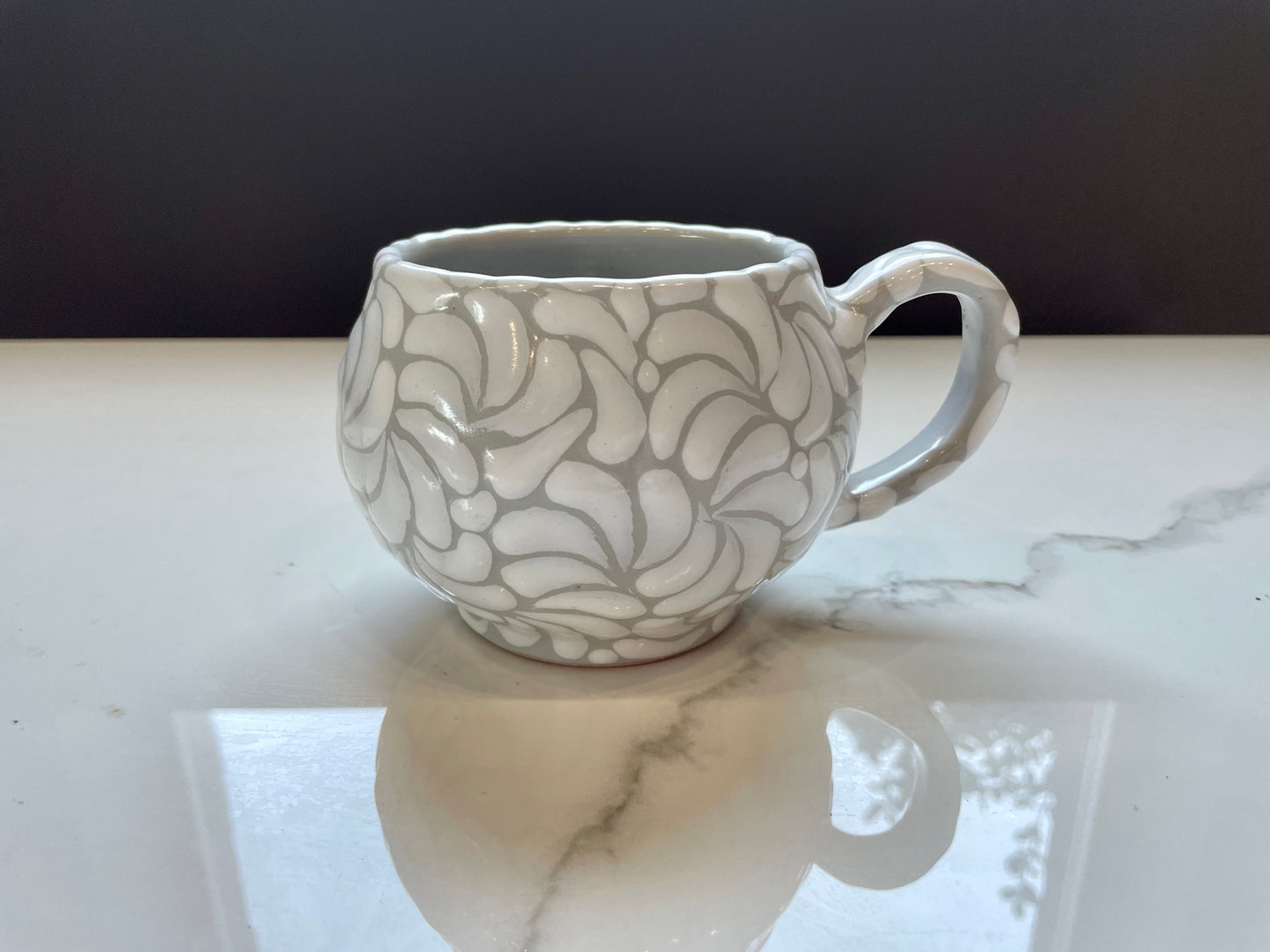 White Patterned 8pc Plate Talavera Set